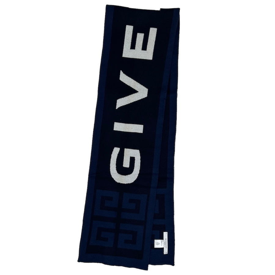 GIVENCHY SPELLOUT SCARF - BLUE