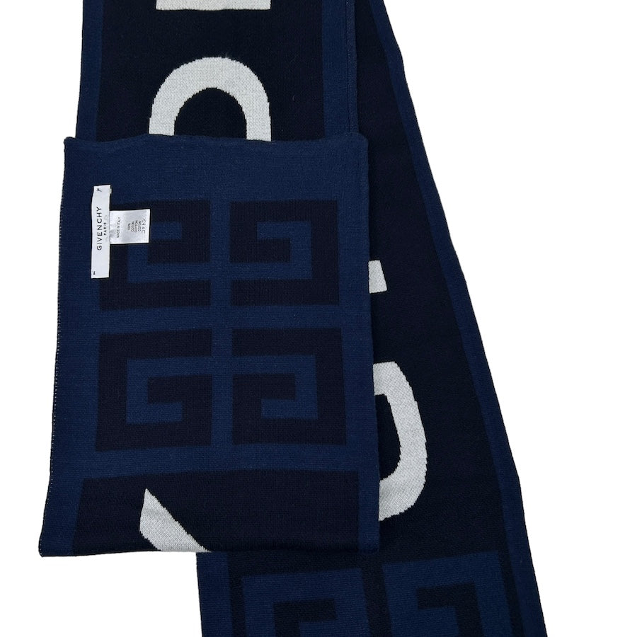 GIVENCHY SPELLOUT SCARF - BLUE