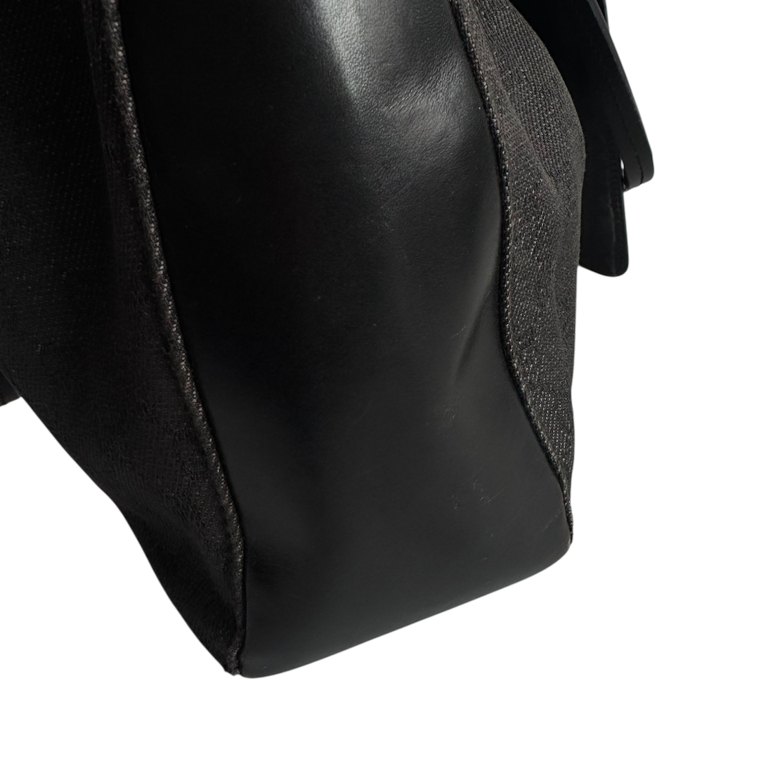 GUCCI GG CANVAS TOTE BAG W/ POUCH - GREY