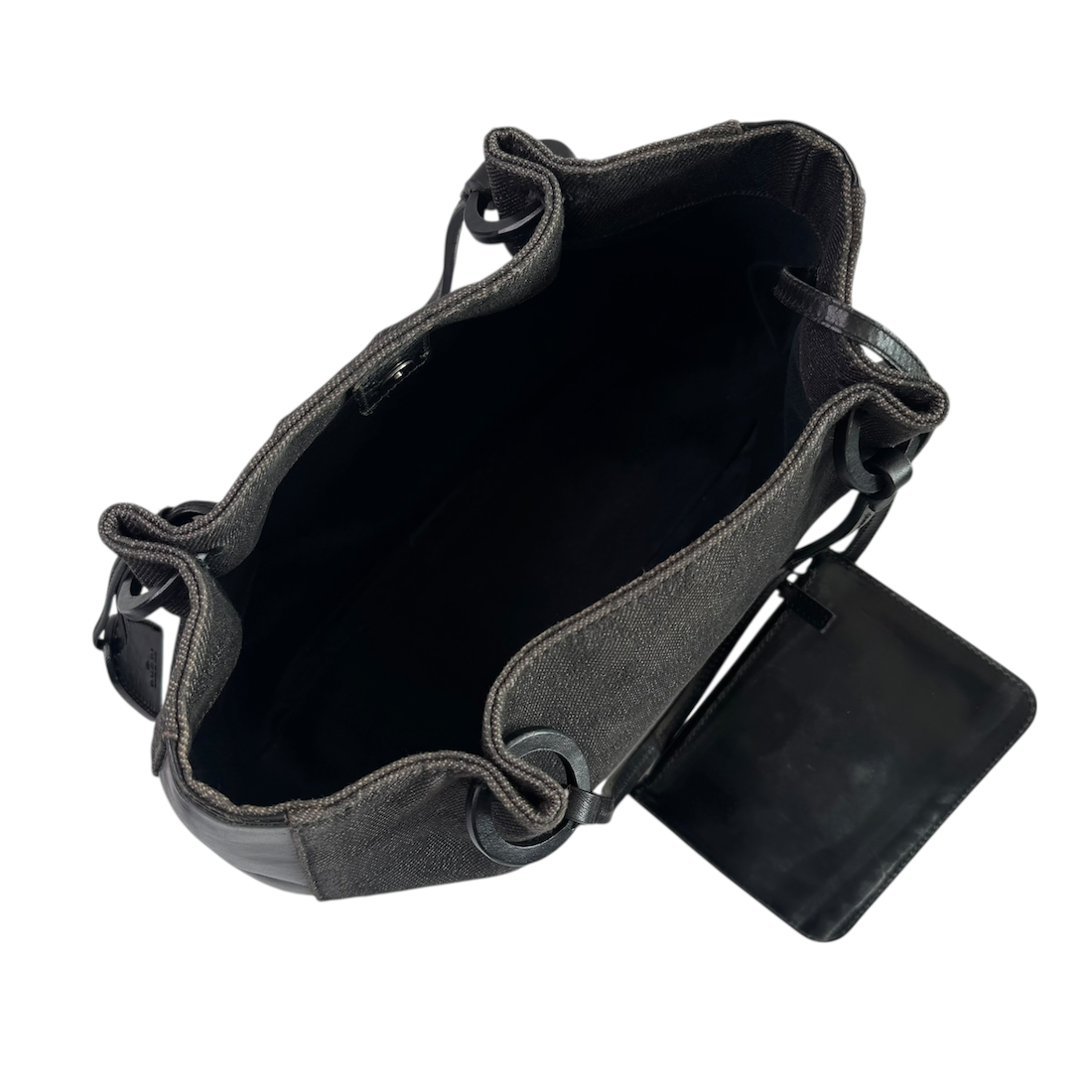 GUCCI GG CANVAS TOTE BAG W/ POUCH - GREY