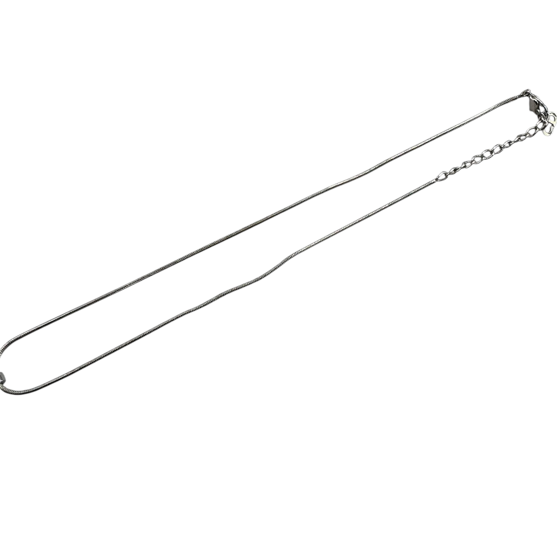 DIOR DEBOSSED LOGO PLATE NECKLACE - SILVER PLATED