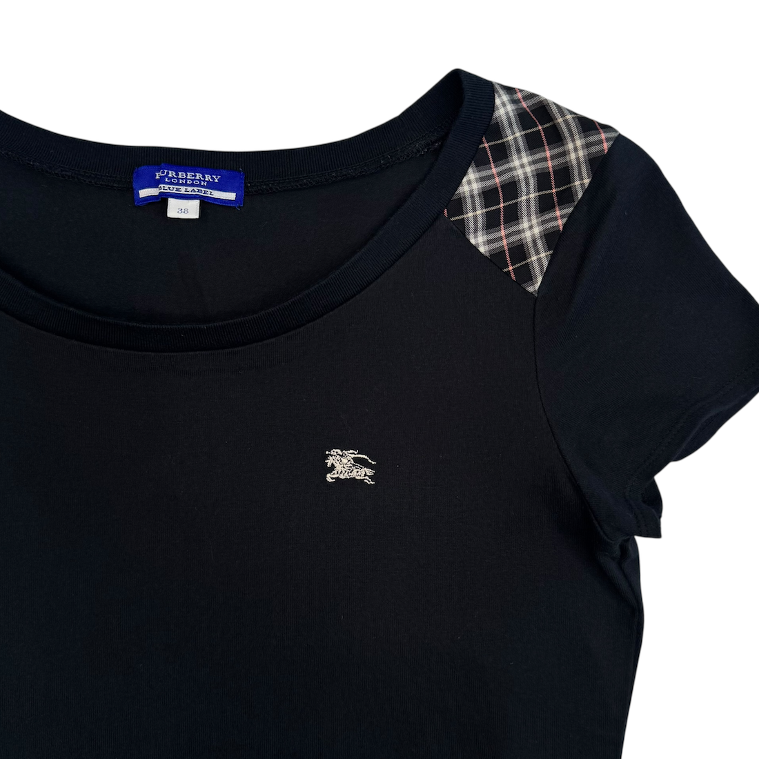 BURBERRY BLUE LABEL CHECK T-SHIRT