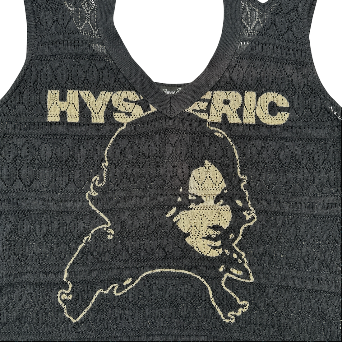 HYSTERIC GLAMOUR KNITTED SLEEVELESS TOP - BLACK
