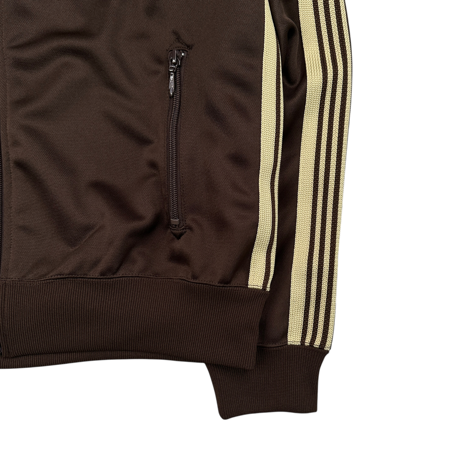 (NEW) NEEDLES POLY SMOOTH TRACK JACKET - BROWN / BEIGE