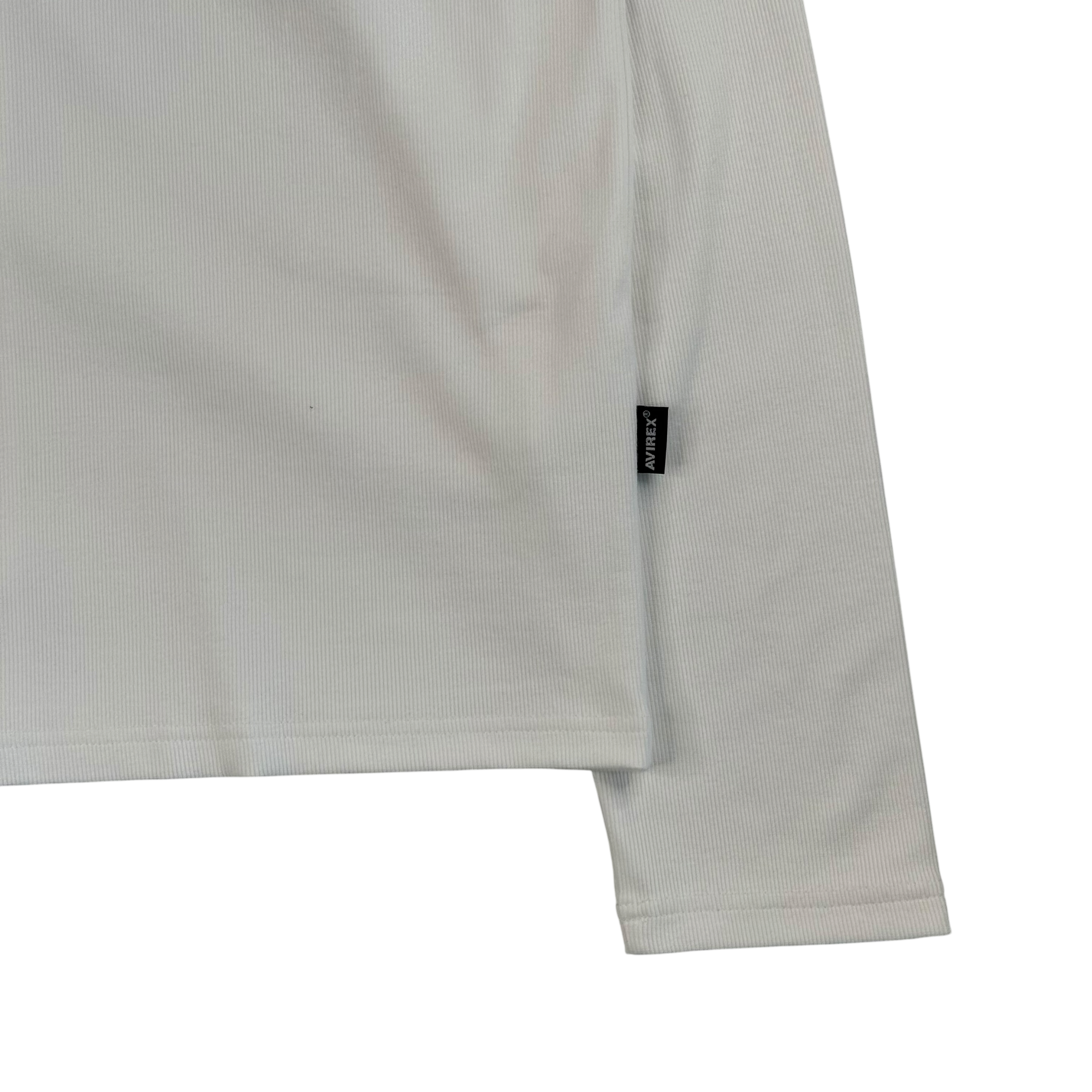 (NEW) AVIREX RIBBED EVERY DAY ZIP UP - WHITE