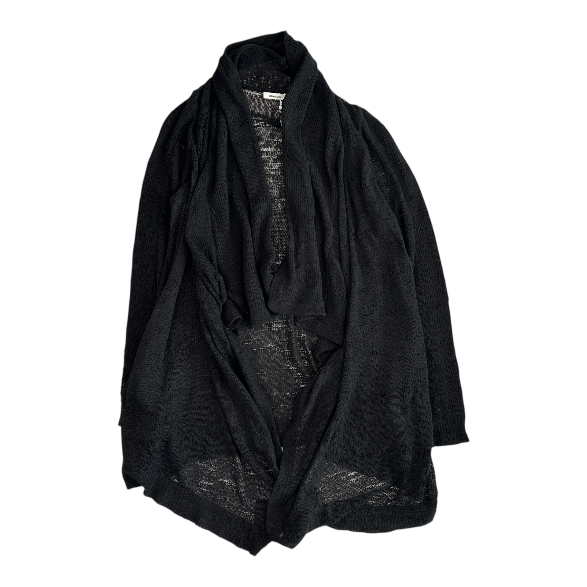 (NEW) (S/M) HELMUT LANG WOOL-BLEND CARDIGAN - BLACK