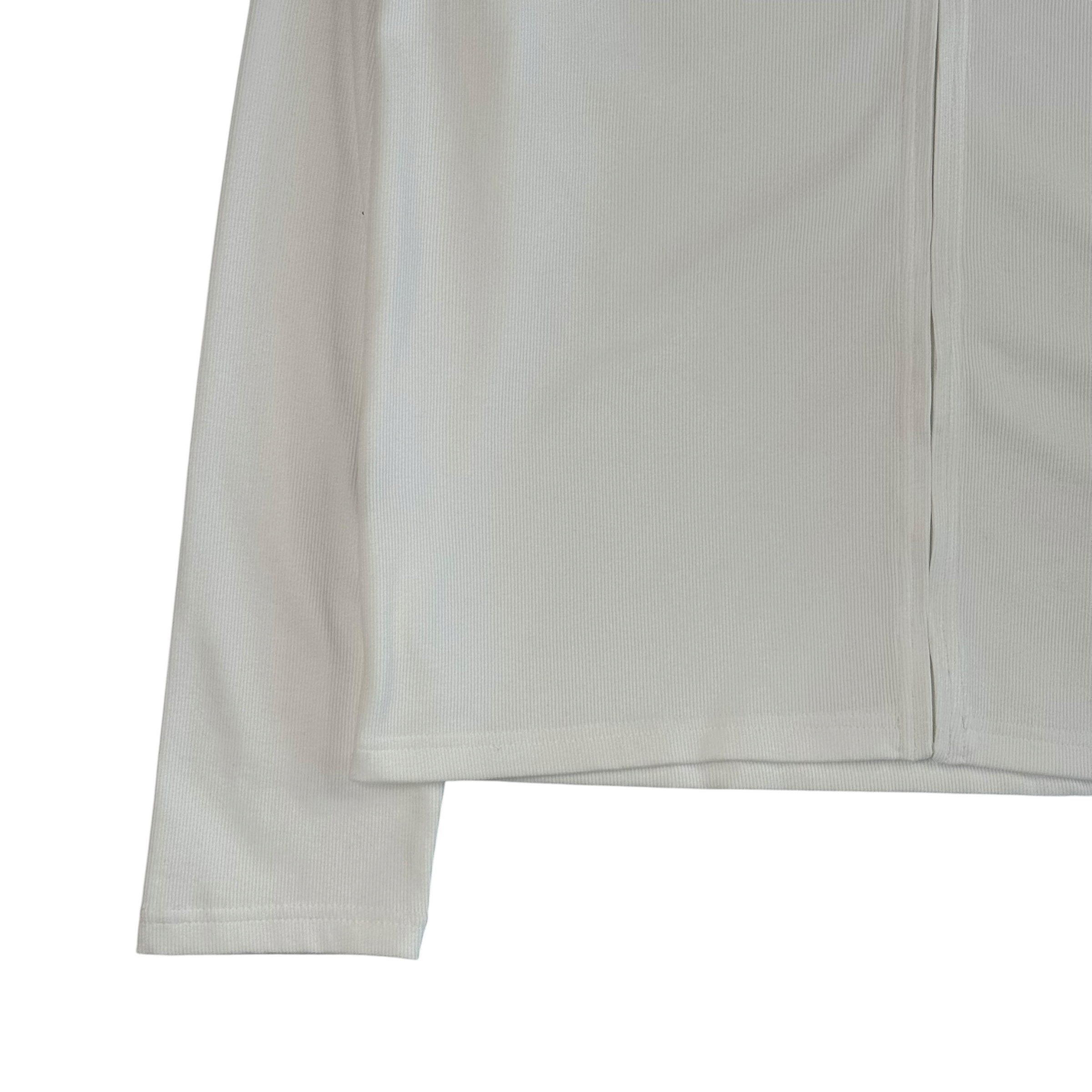 (NEW) AVIREX RIBBED EVERY DAY ZIP UP - WHITE
