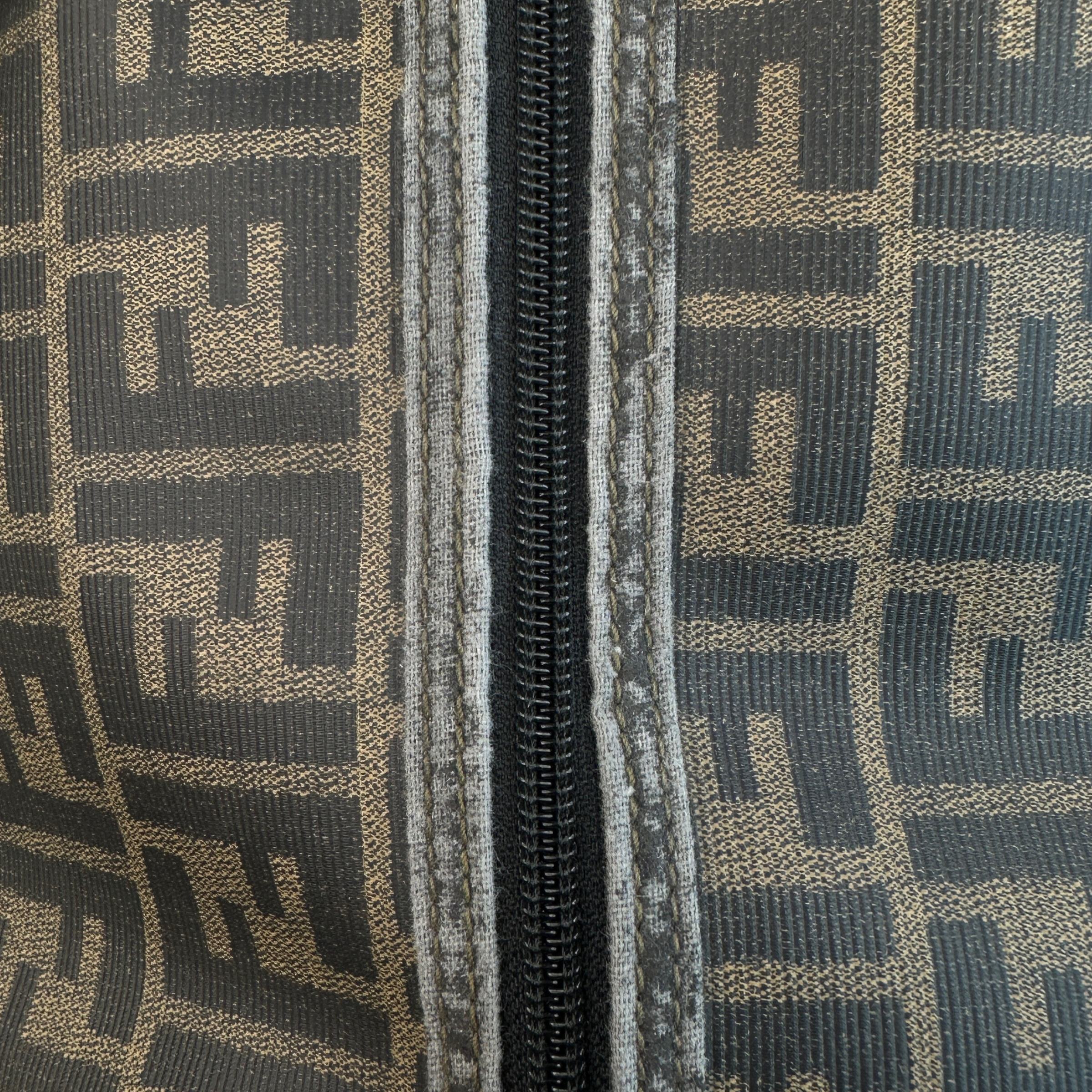 FENDI ZUCCA COATED CANVAS BOSTON BAG