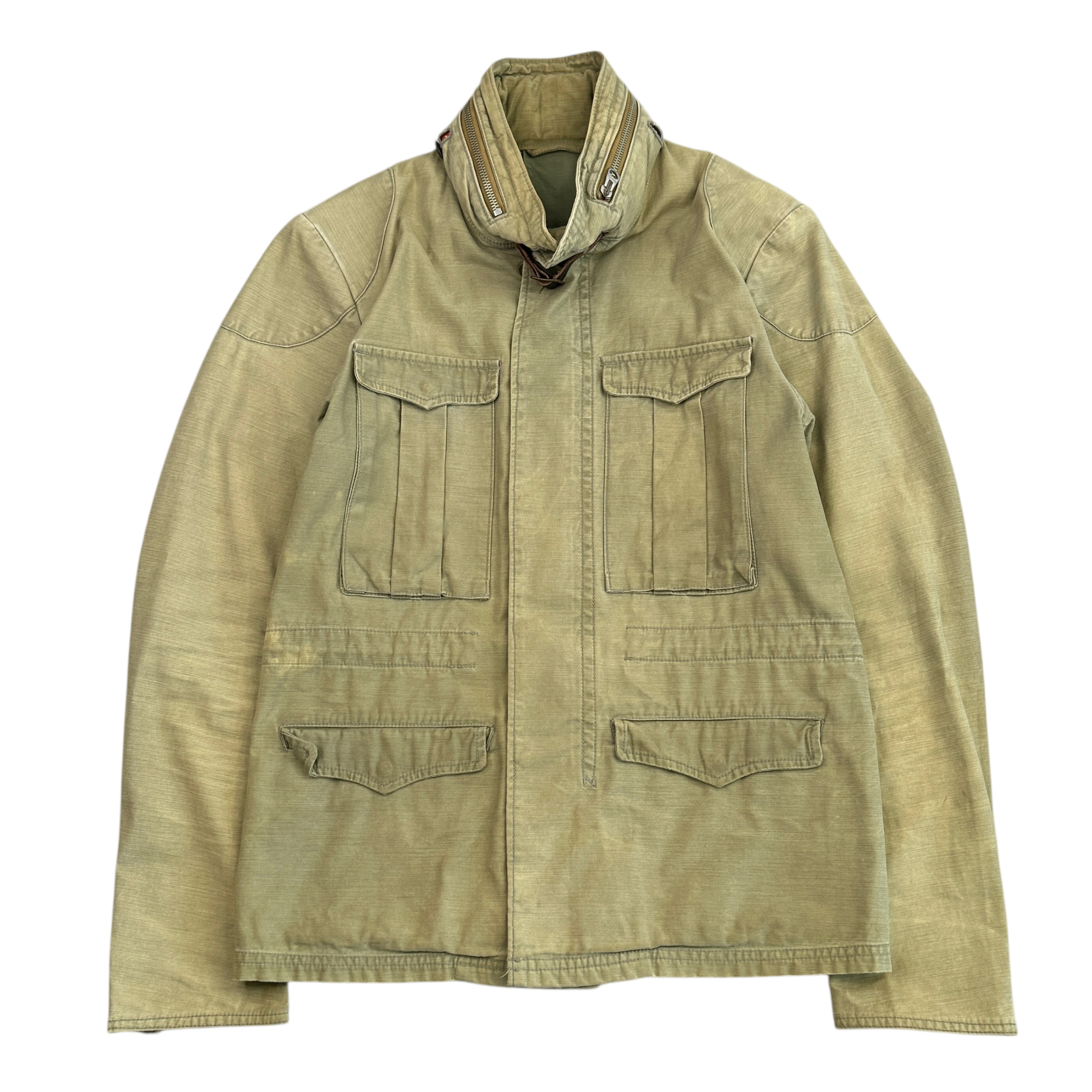 WASTETWICE MILITARY JACKET - KHAKI GREEN