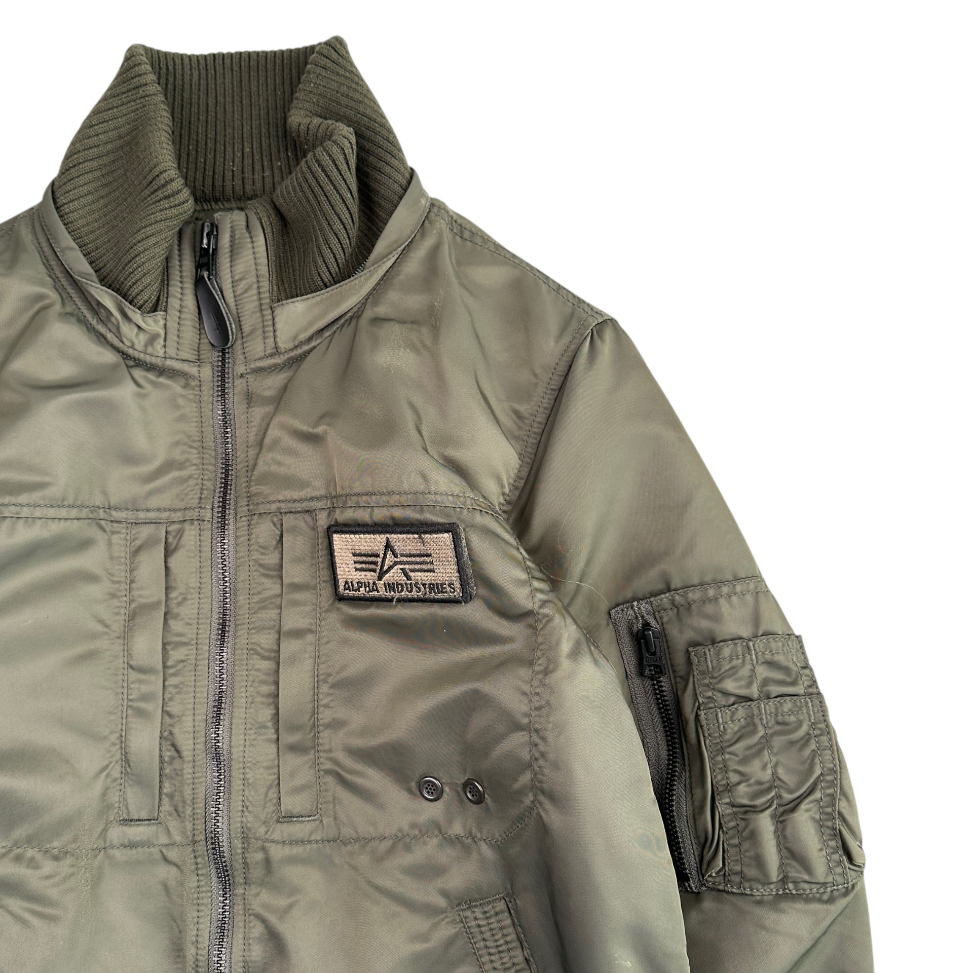(M) ALPHA INDUSTRIES BOMBER JACKET - OLIVE