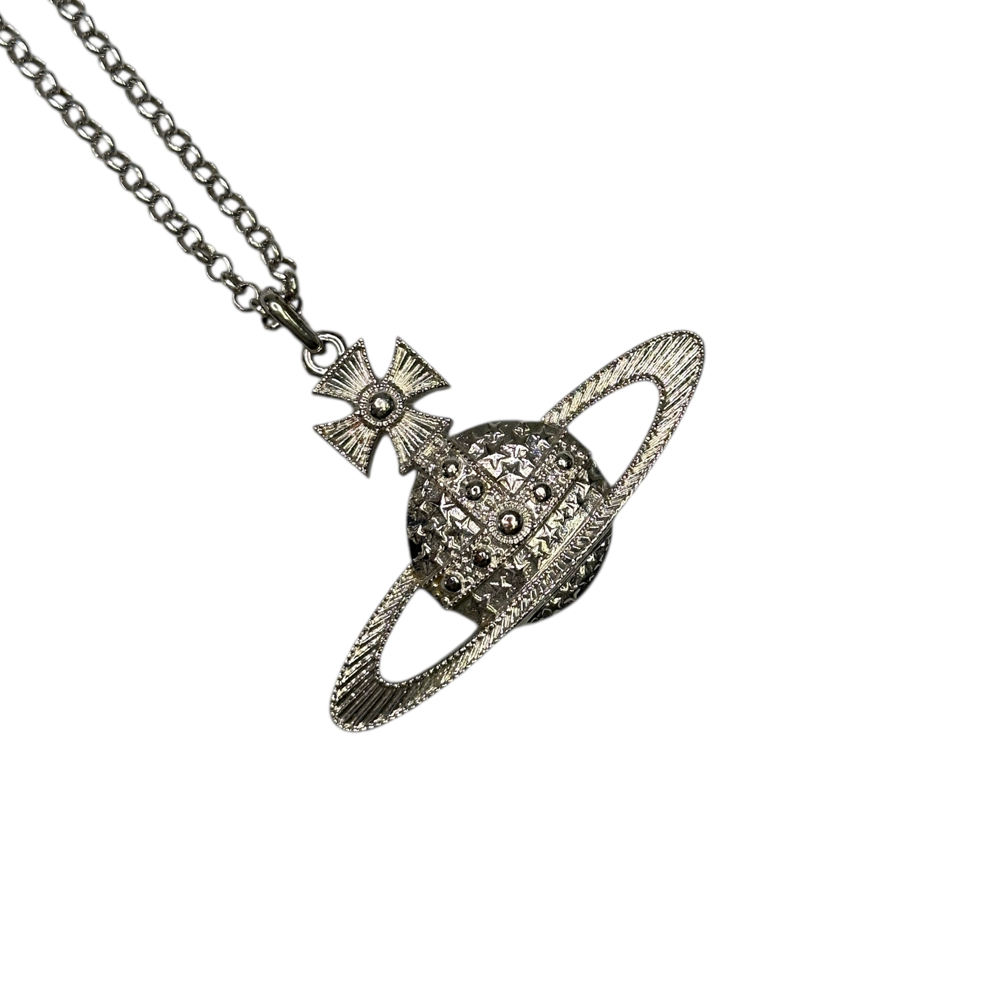 VIVIENNE WESTWOOD VINTAGE LARGE MAYFAIR NECKLACE - SILVER PLATED
