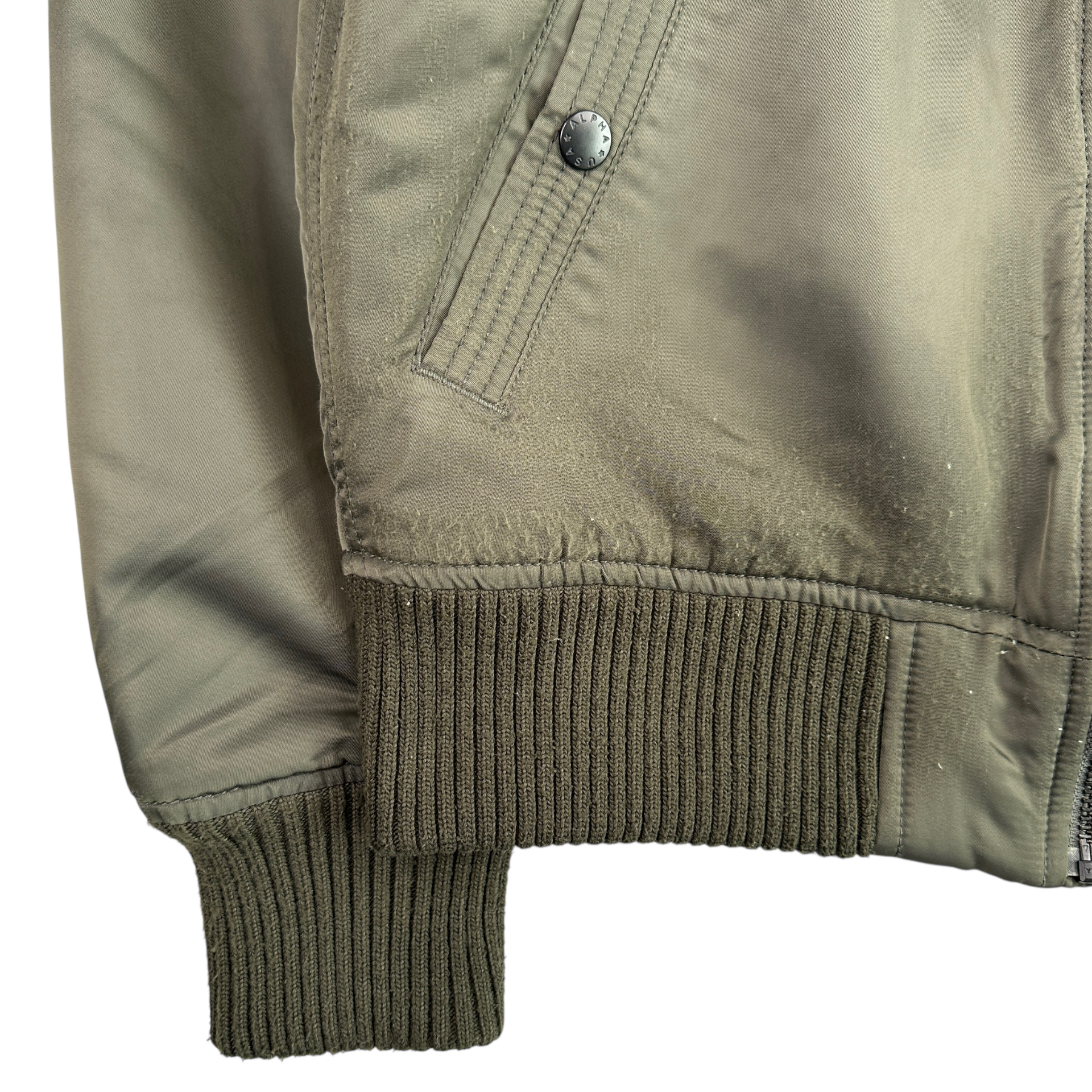 (M) ALPHA INDUSTRIES BOMBER JACKET - OLIVE