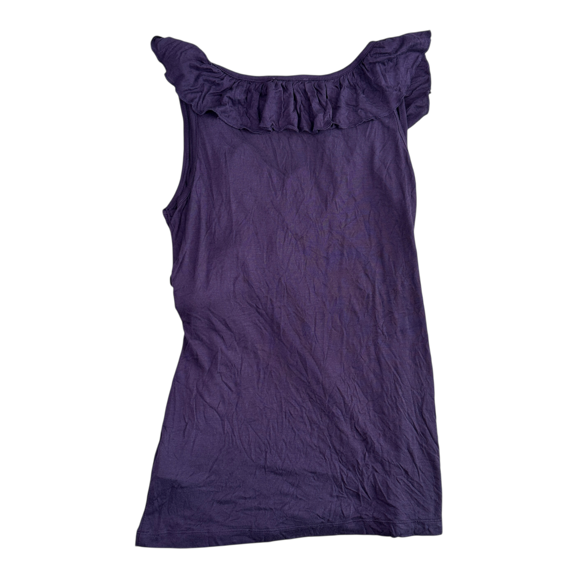 (NEW) (M) DIESEL WIDE NECK FRILLED TANK TOP - PURPLE
