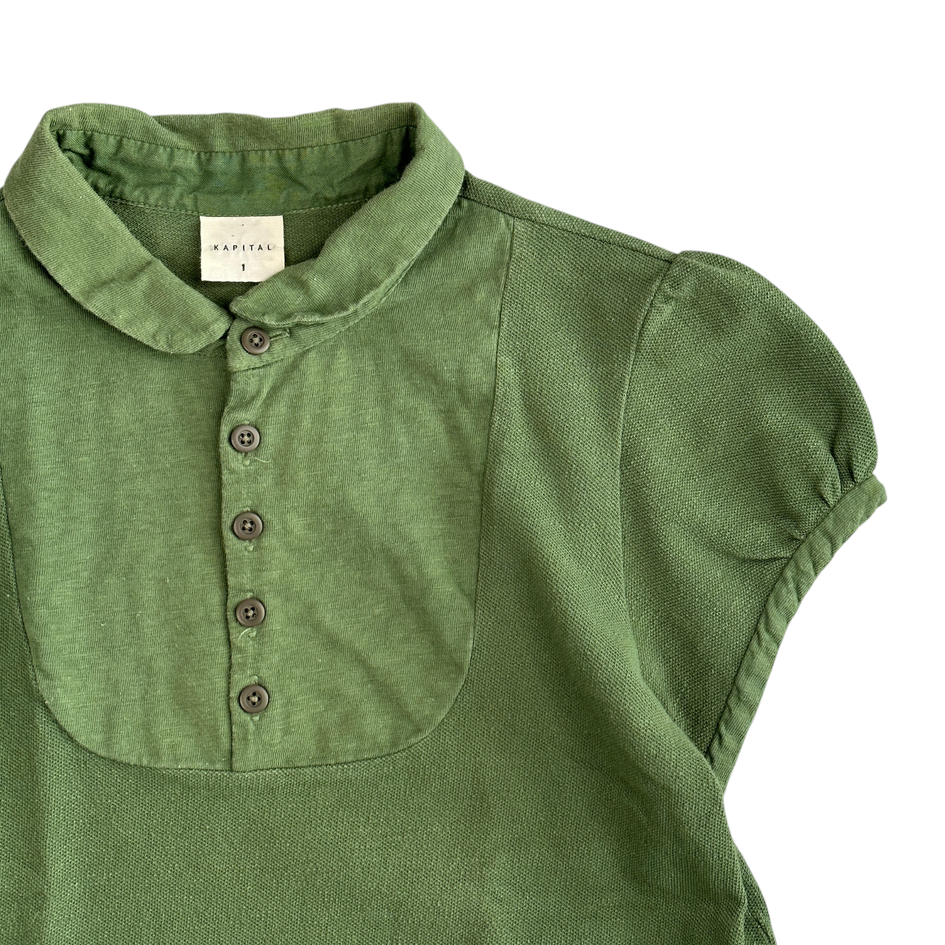 (1) KAPITAL SHORT SLEEVED POLO SHIRT - GREEN