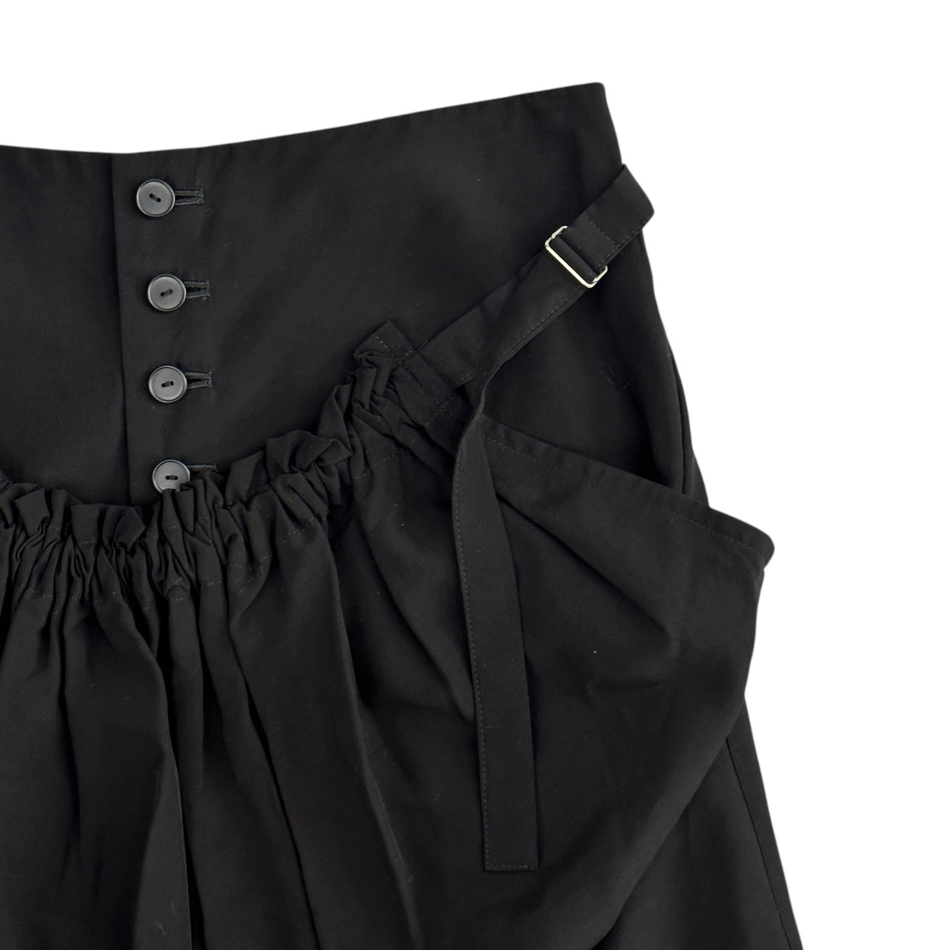 (S) LIMI FEU BUTTON DRESS SKIRT - BLACK