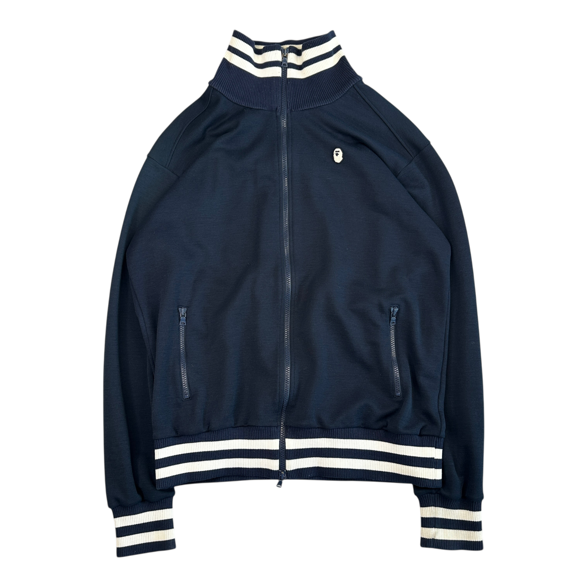(M) A BATHING APE 90s TRACK JACKET - NAVY
