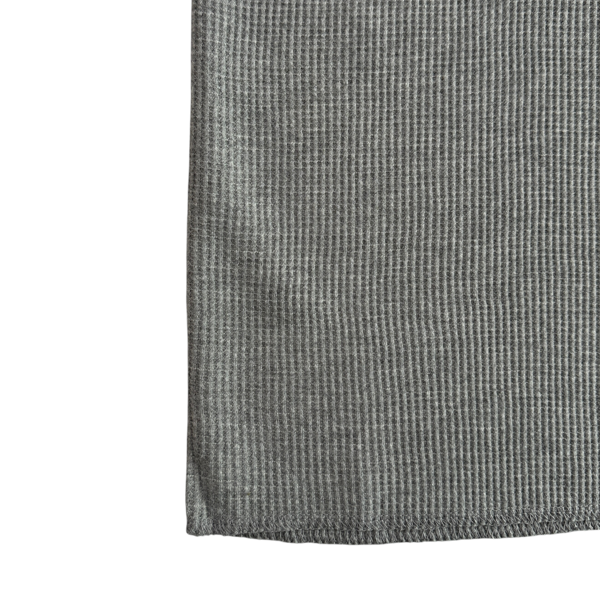 (NEW) AVIREX WAFFLE HENLEY SHORT SLEEVE TOP - HEATHER GREY
