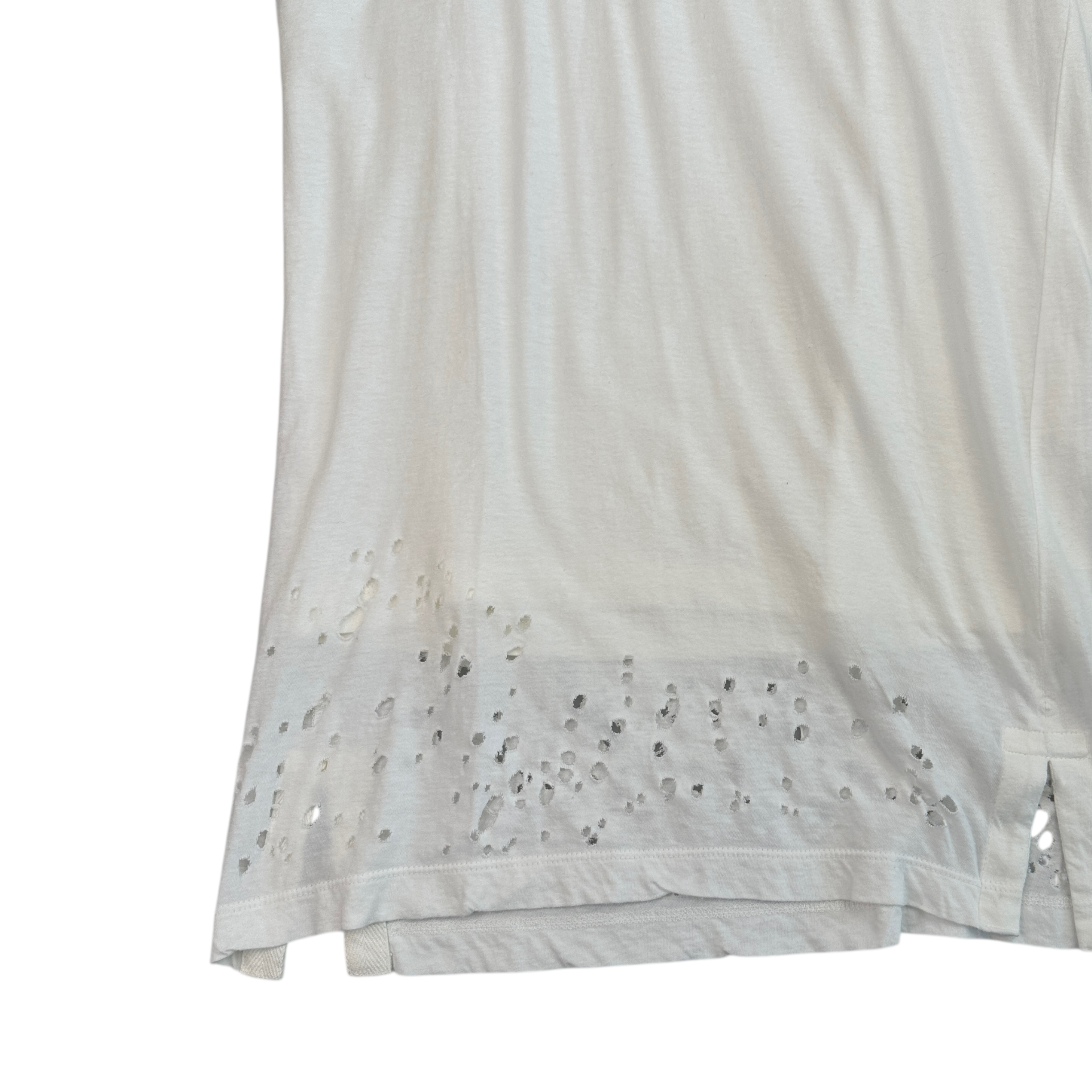(44) MAISON MIHARA YASUHIRO DOUBLE-LAYER DISTRESSED T-SHIRT