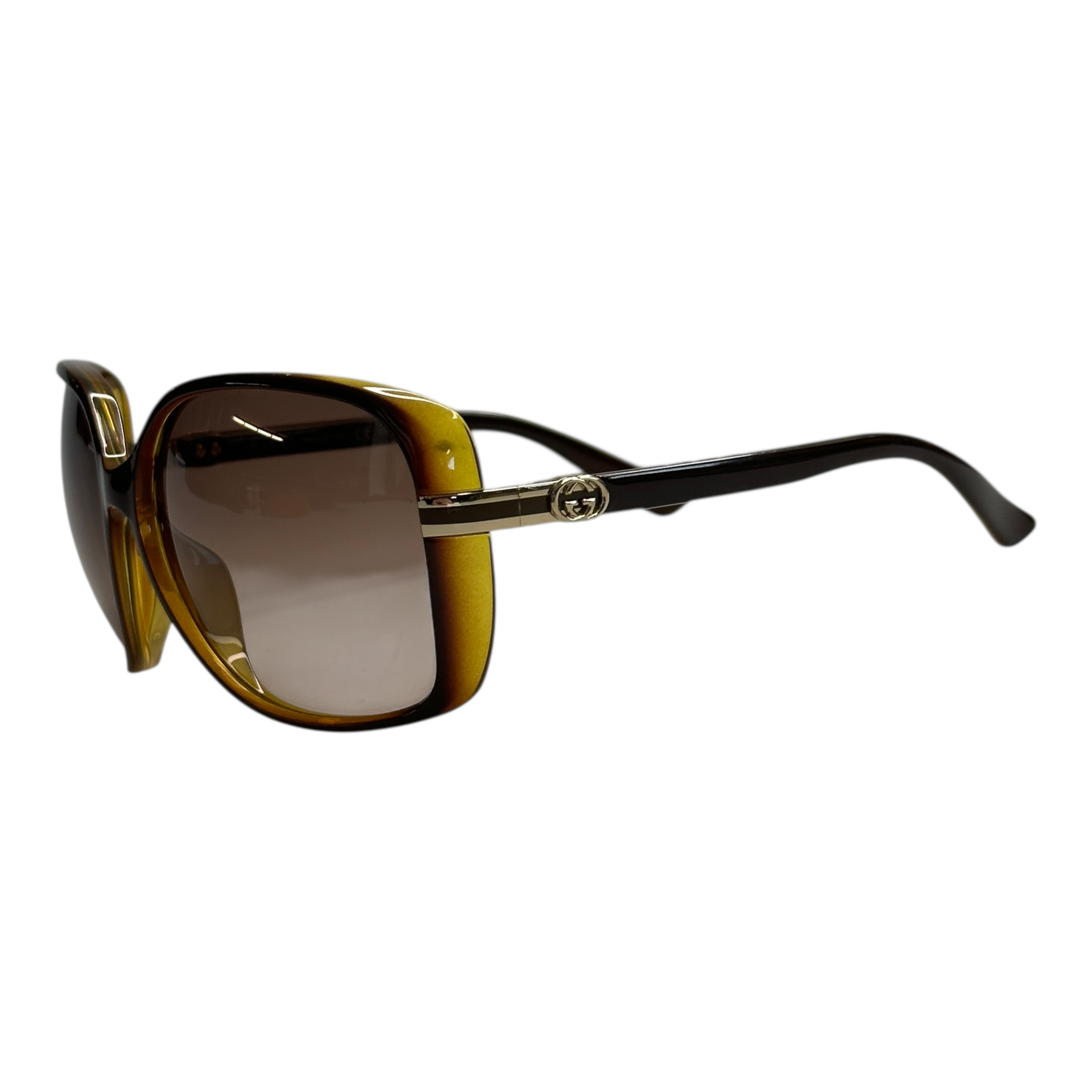 GUCCI GG3211/F/S SUNGLASSES - BROWN/GOLD