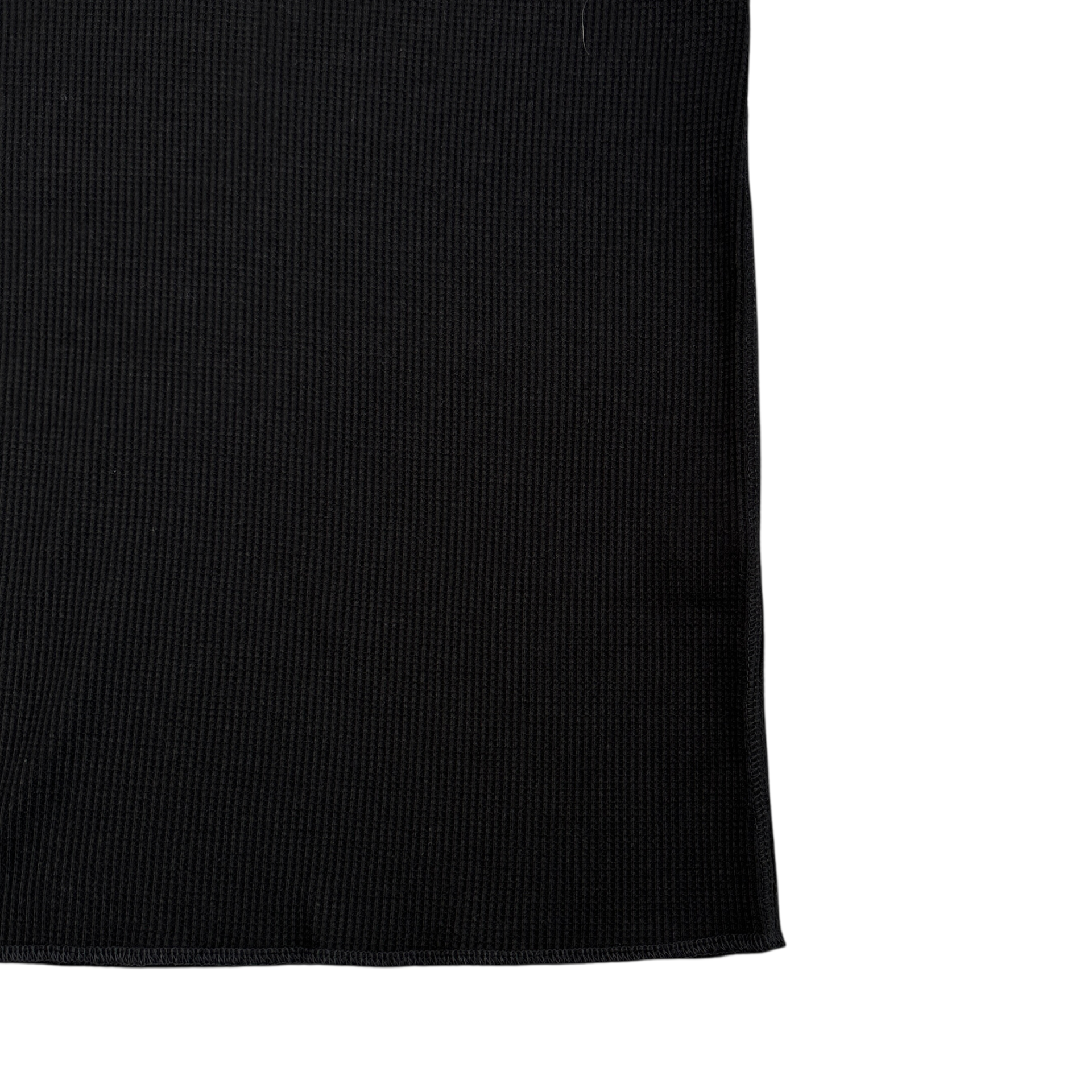 (NEW) AVIREX WAFFLE HENLEY SHORT SLEEVE TOP - BLACK