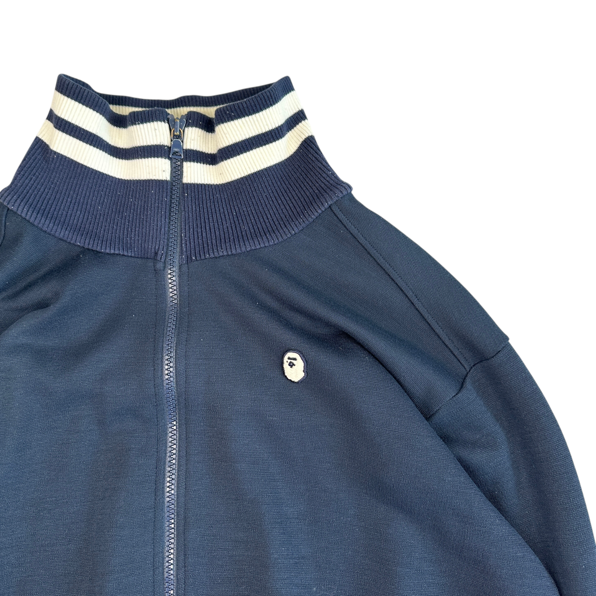 (M) A BATHING APE 90s TRACK JACKET - NAVY
