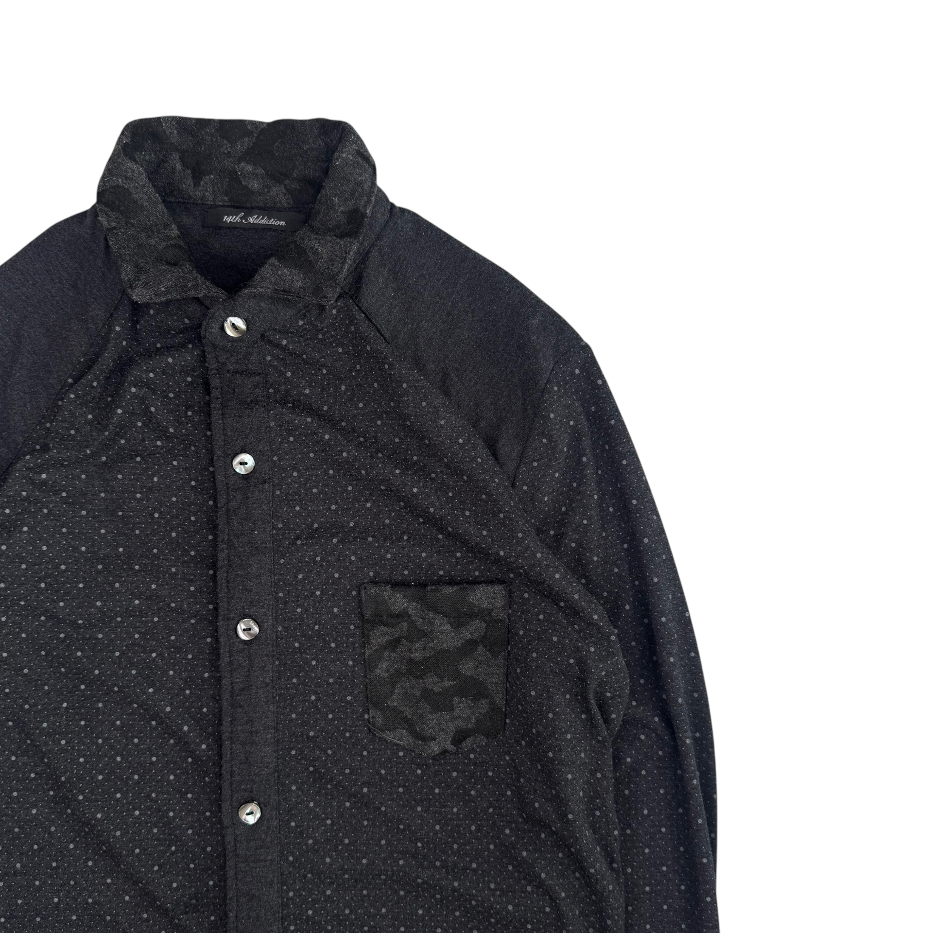 (1) 14TH ADDICTION BUTTON UP SHIRT - BLACK