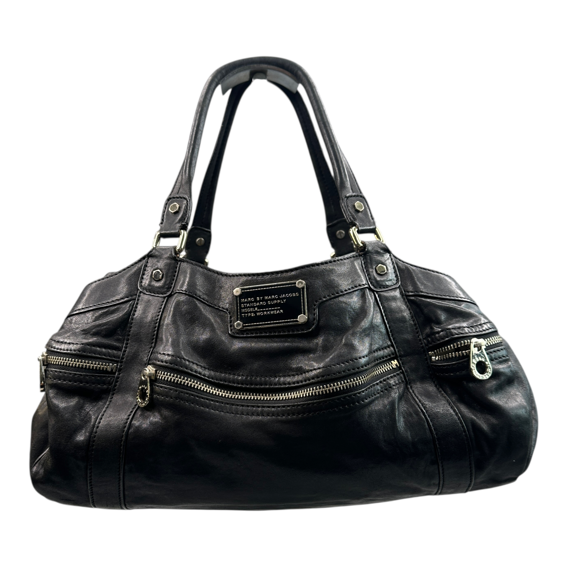 MARC BY MARC JACOBS LEATHER SHOULDER BAG - BLACK