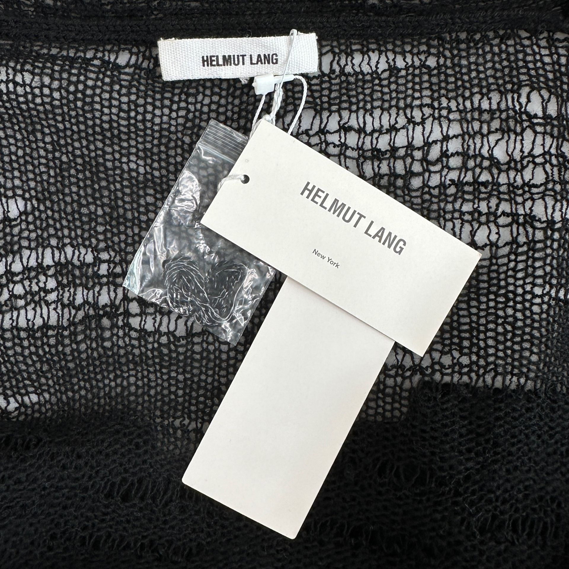 (NEW) (S/M) HELMUT LANG WOOL-BLEND CARDIGAN - BLACK