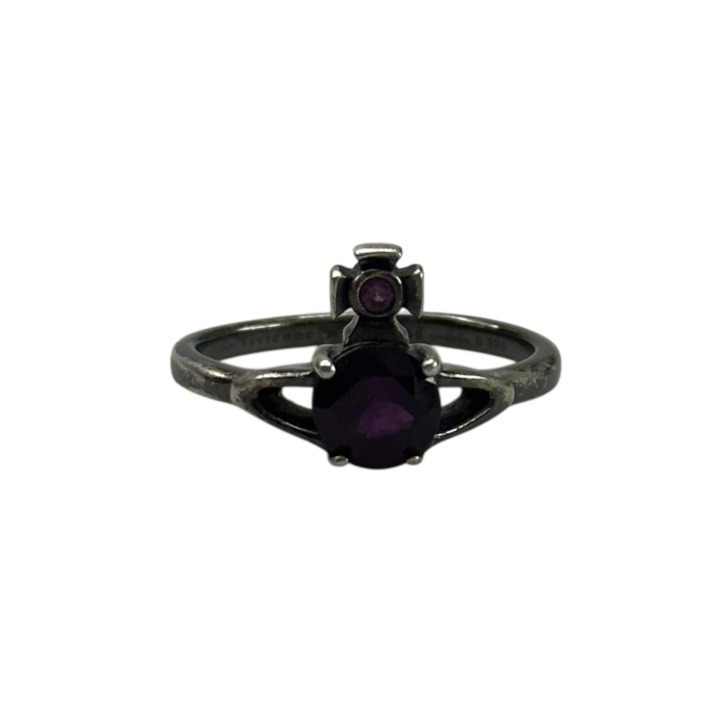 (S) VIVIENNE WESTWOOD GEM STONE RING - 925 SILVER