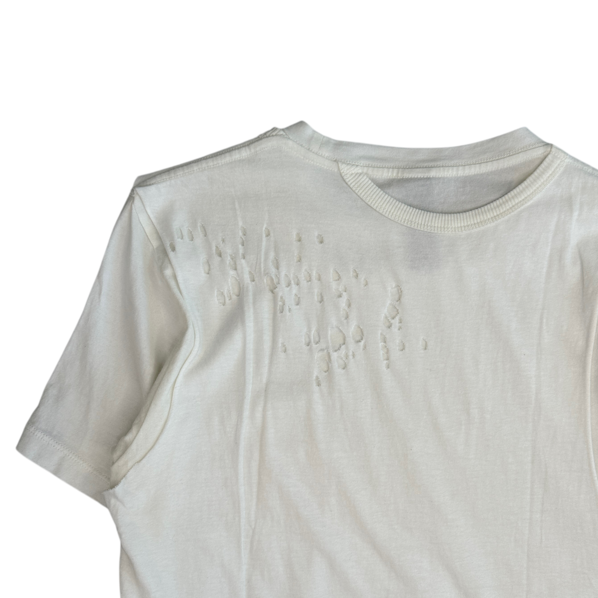 (44) MAISON MIHARA YASUHIRO DOUBLE-LAYER DISTRESSED T-SHIRT