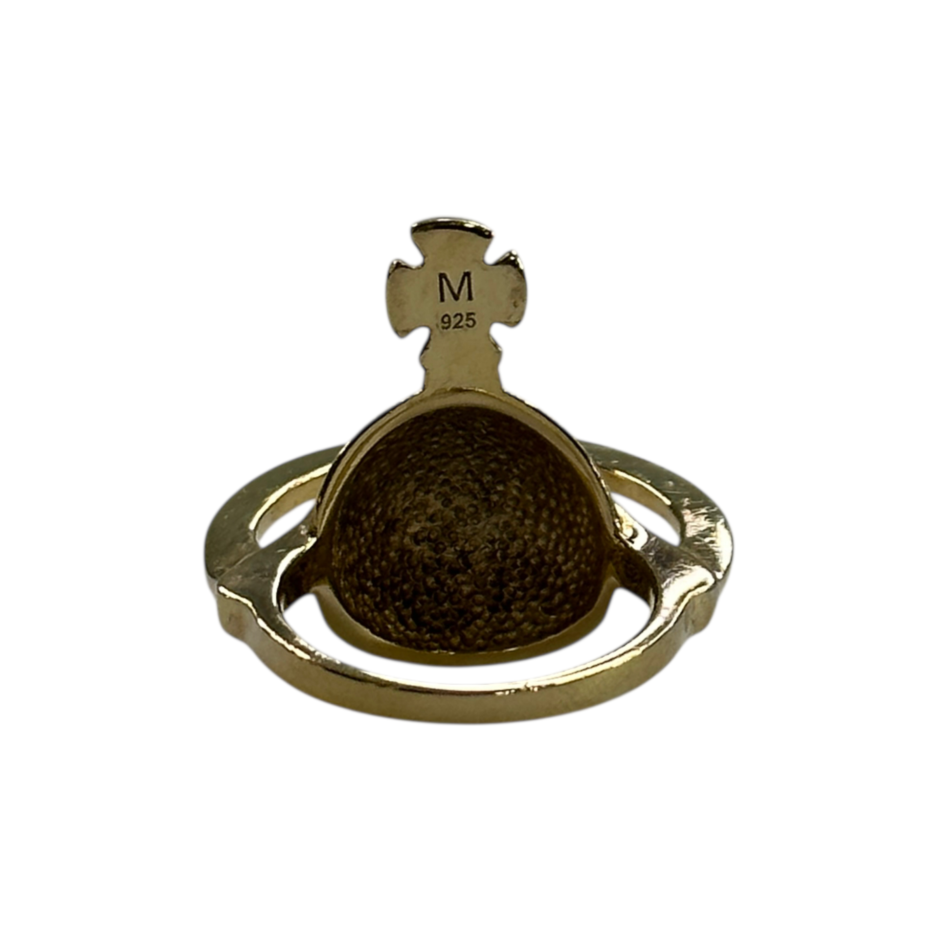 (M) VIVIENNE WESTWOOD 925 SOLID ORB RING - GOLD PLATED