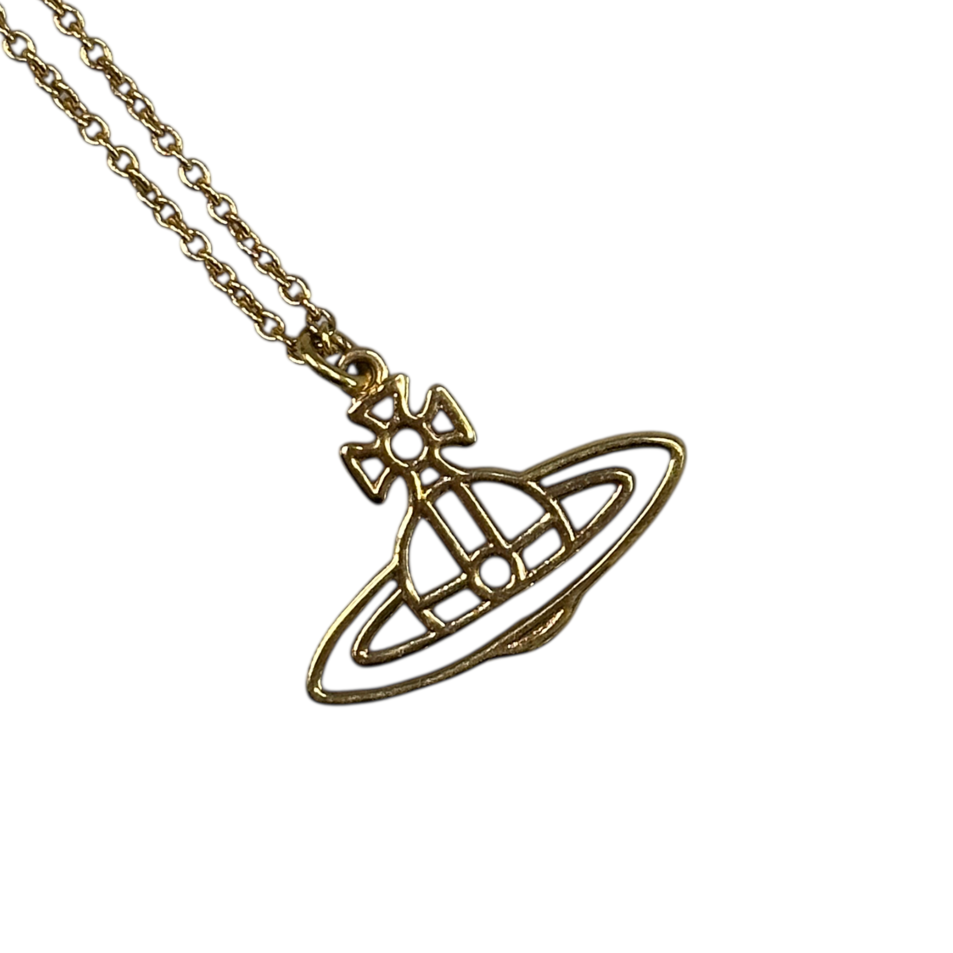VIVIENNE WESTWOOD THIN LINES ORB NECKLACE - GOLD PLATED