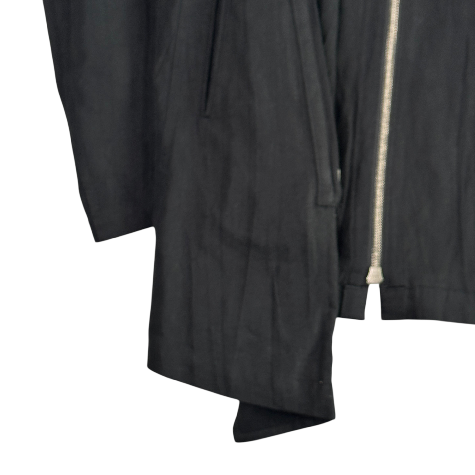 (2) Y'S YOHJI YAMAMOTO AYSMMETRIC FISHTAIL JACKET - BLACK