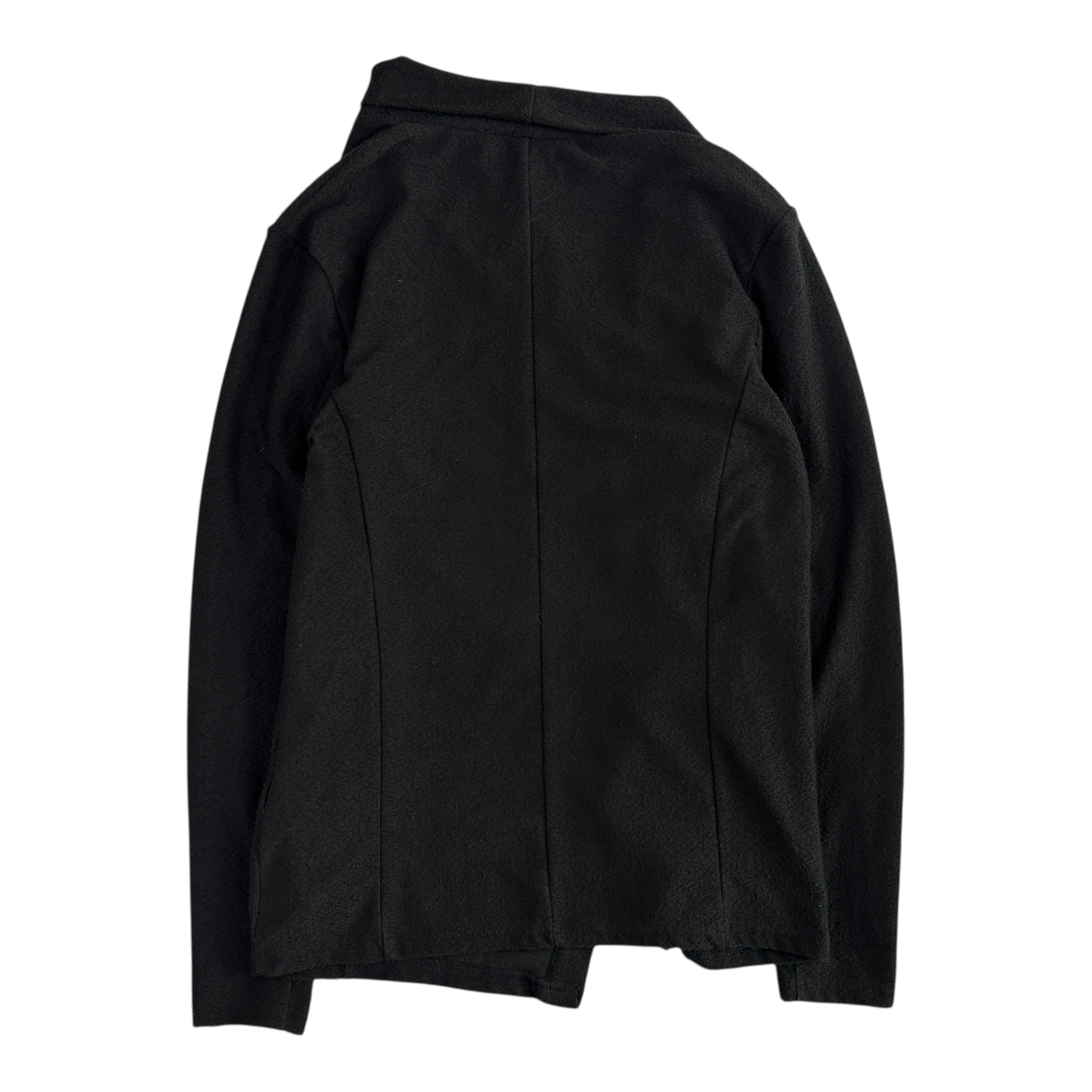 (S) SEMANTIC DESIGN AYSMMETRIC BUTTON-UP JACKET - BLACK