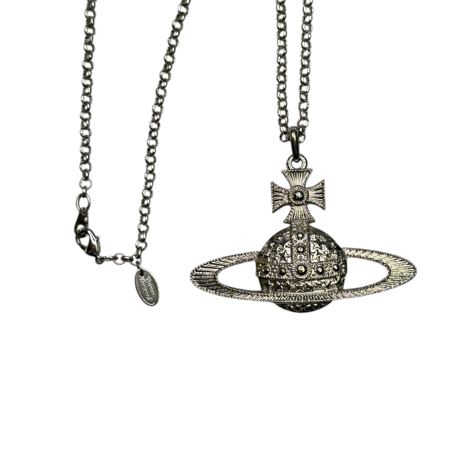 VIVIENNE WESTWOOD VINTAGE LARGE MAYFAIR NECKLACE - SILVER PLATED
