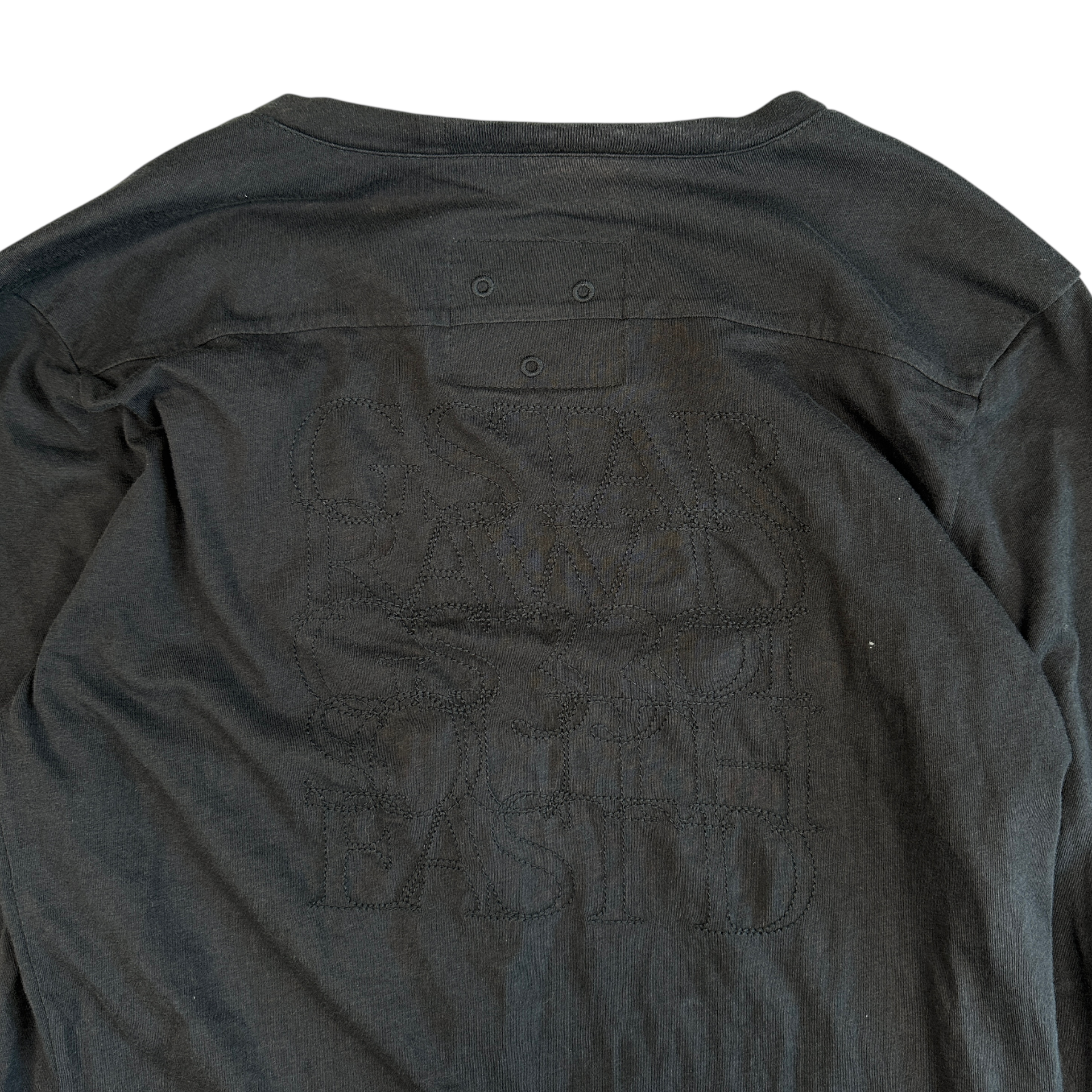 (L) G-STAR RAW HENLEY V-NECK LONG SLEEVE