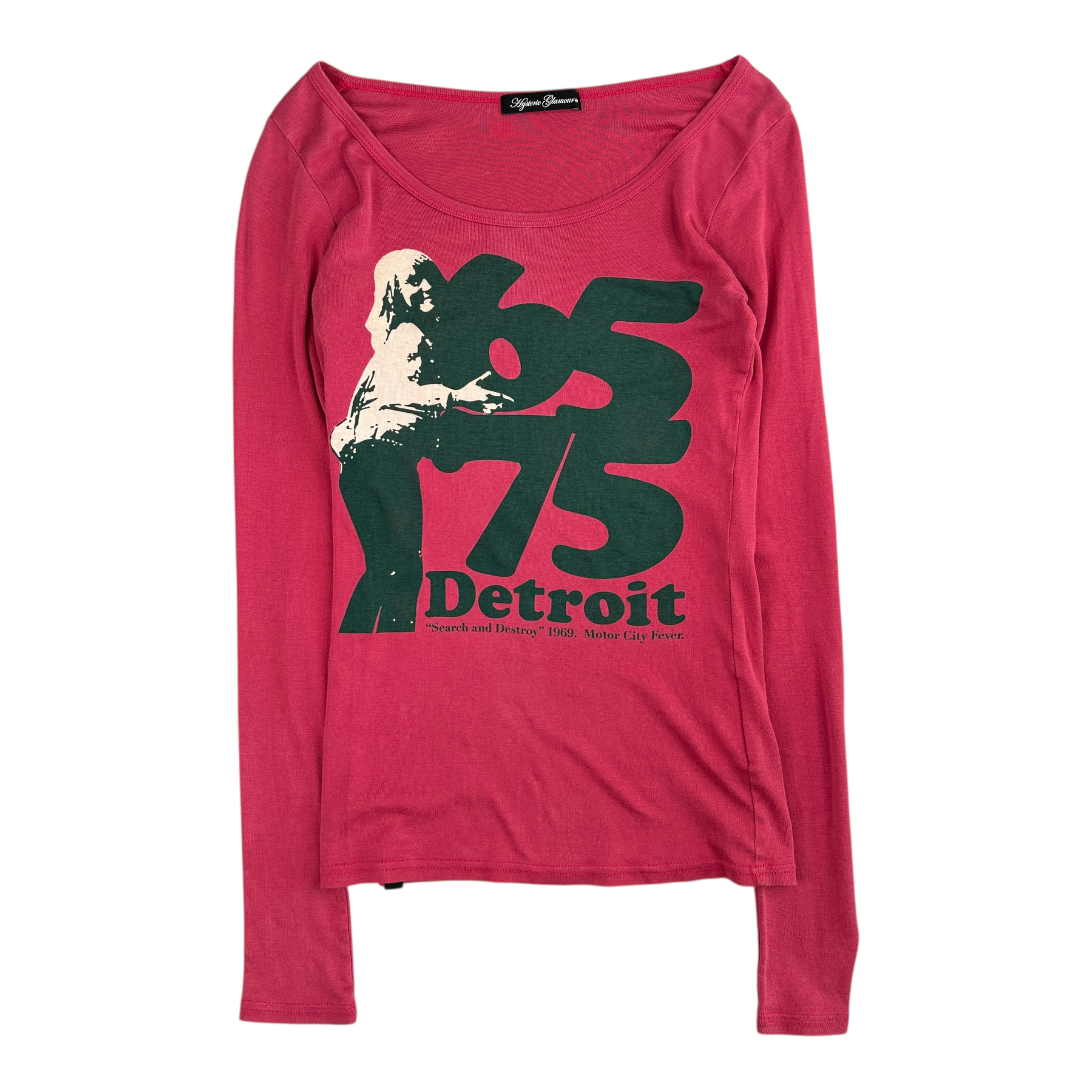 HYSTERIC GLAMOUR LONG SLEEVE TOP - PINK