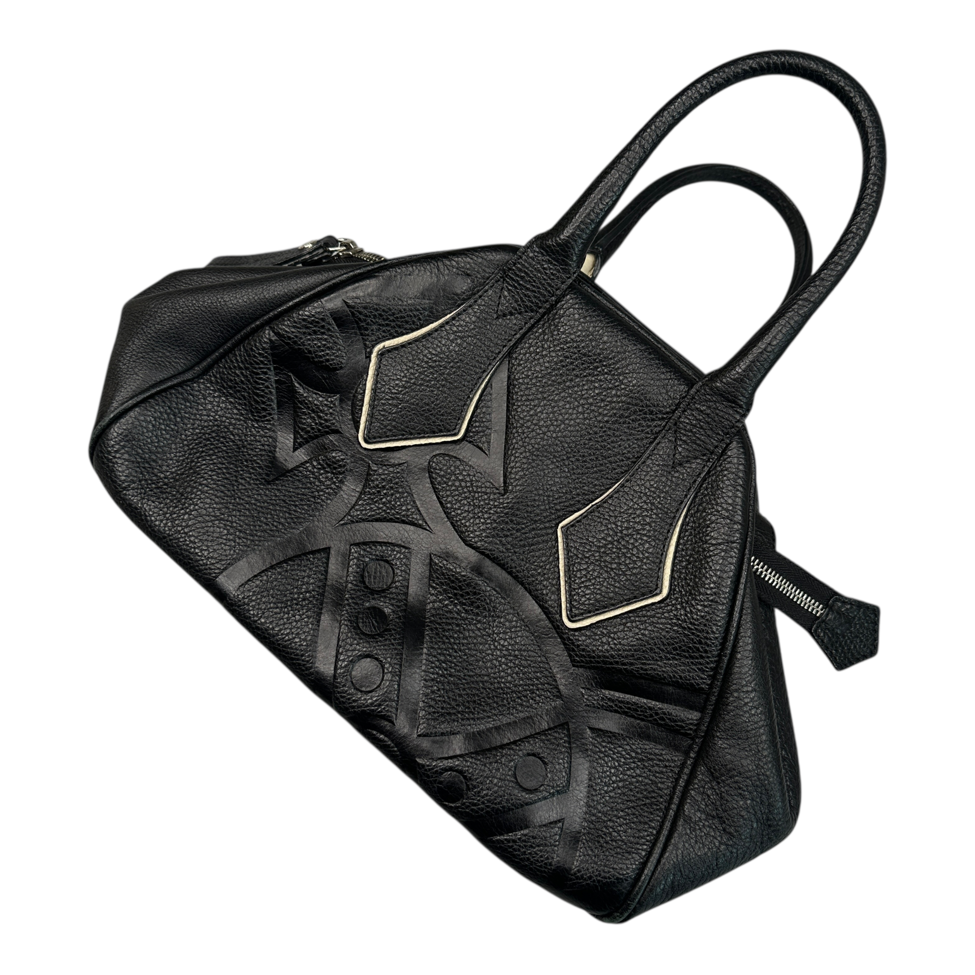 VIVIENNE WESTWOOD LEATHER YASMIN BAG - BLACK