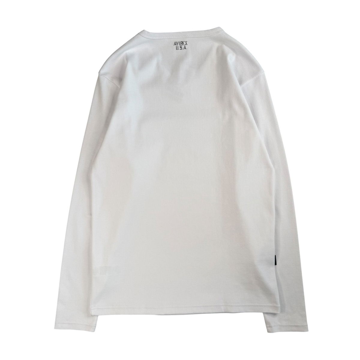 (NEW) AVIREX EVERY DAY LONG SLEEVE V NECK - WHITE