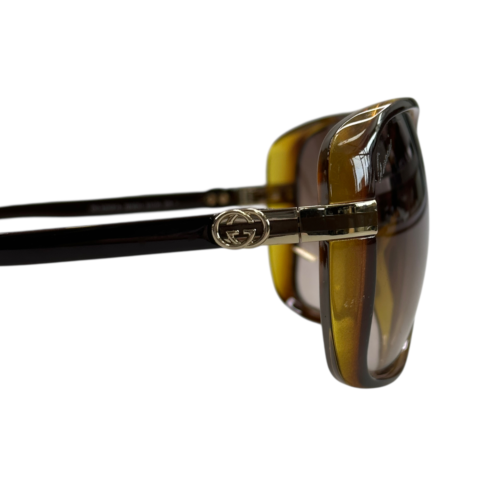 GUCCI GG3211/F/S SUNGLASSES - BROWN/GOLD