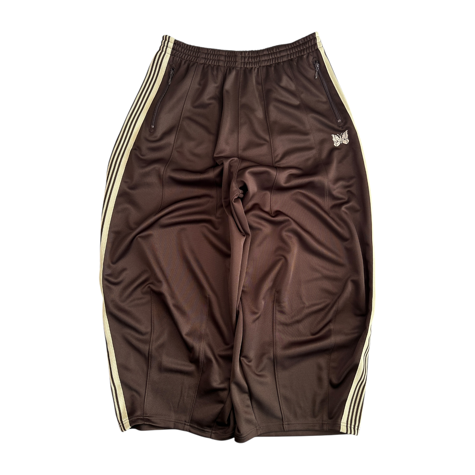 (NEW) NEEDLES H.D. TRACK PANTS - BROWN / BEIGE