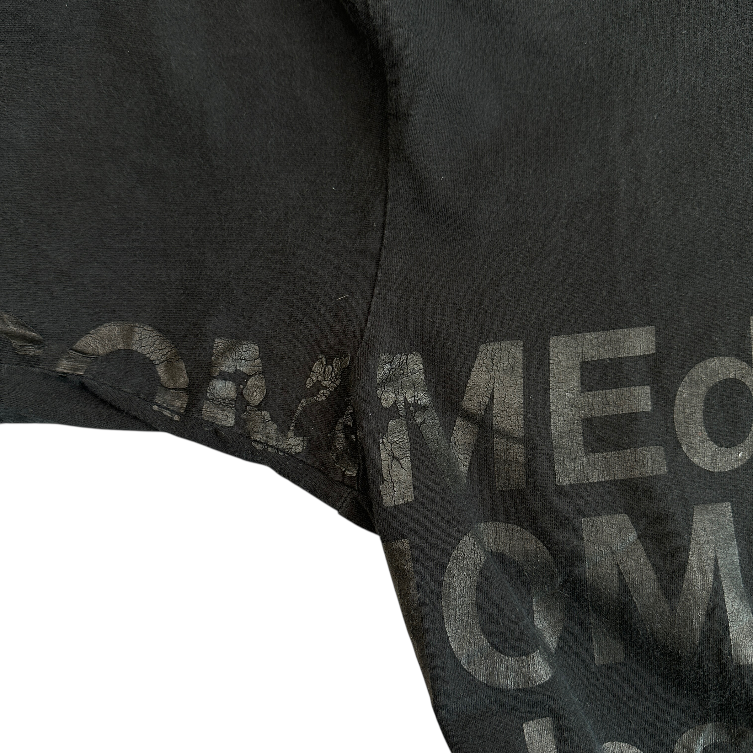 COMME DES GARCONS HOMME ZIP POLO SHIRT - BLACK