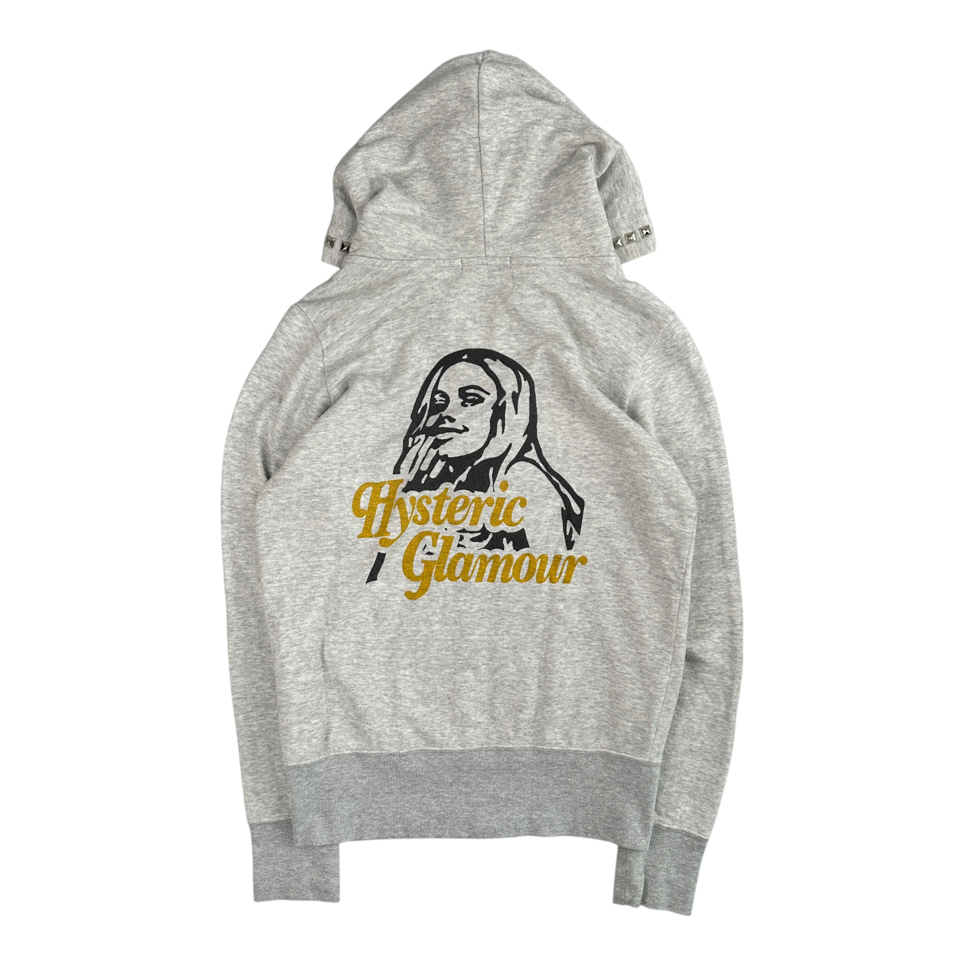 HYSTERIC GLAMOUR STUDDED HOODIE - GREY