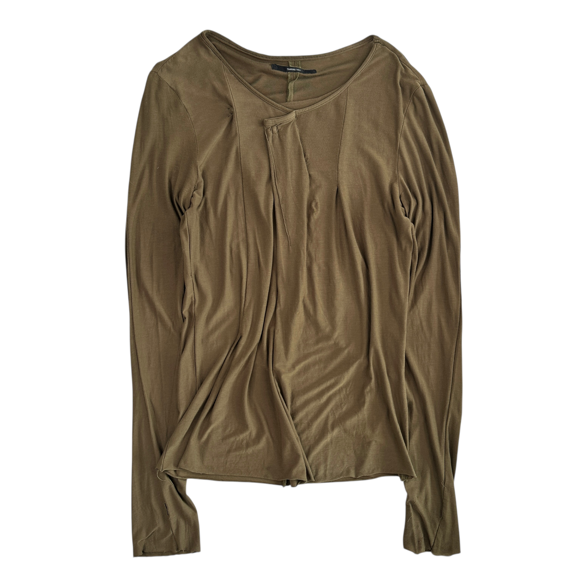 YASUYUKI ISHII BUTTON LONG SLEEVE TOP - GREEN