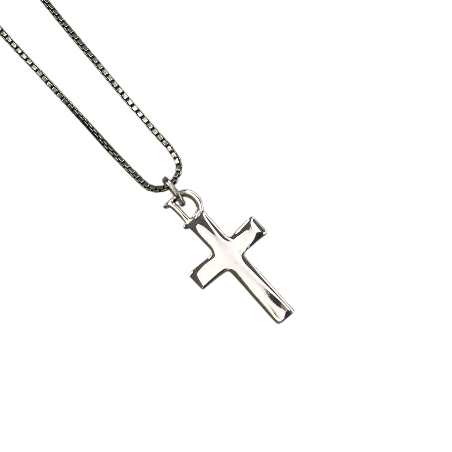 DIOR CRUCIFIX NECKLACE - SILVER PLATED
