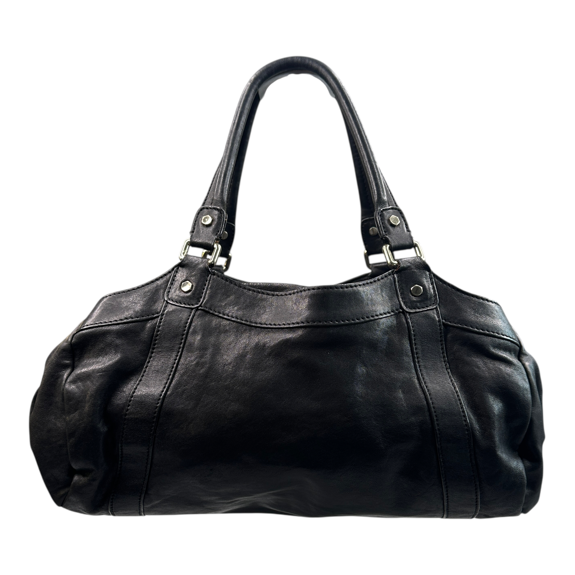 MARC BY MARC JACOBS LEATHER SHOULDER BAG - BLACK