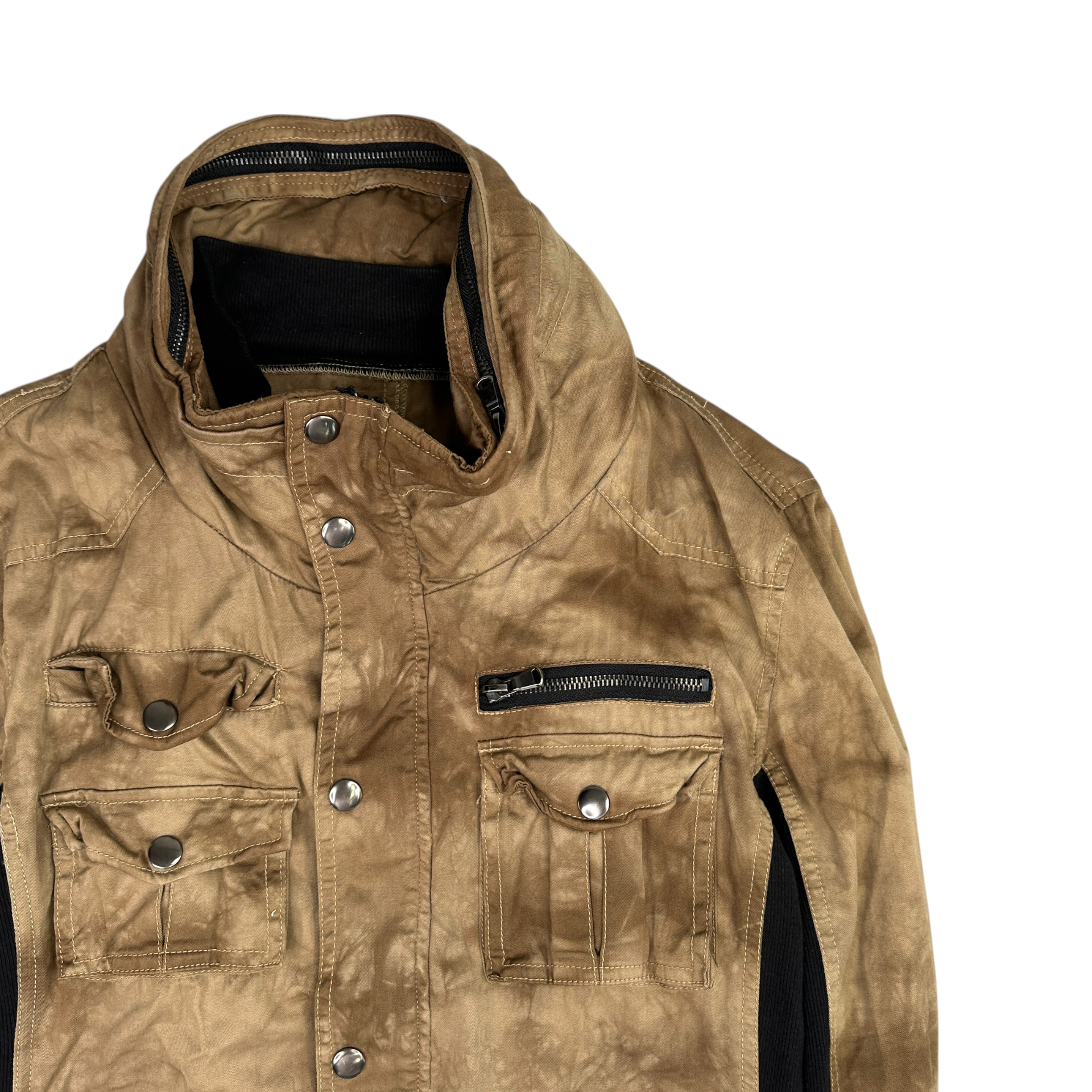 (M) SEMANTIC DESIGN MULTI-POCKET JACKET - BROWN