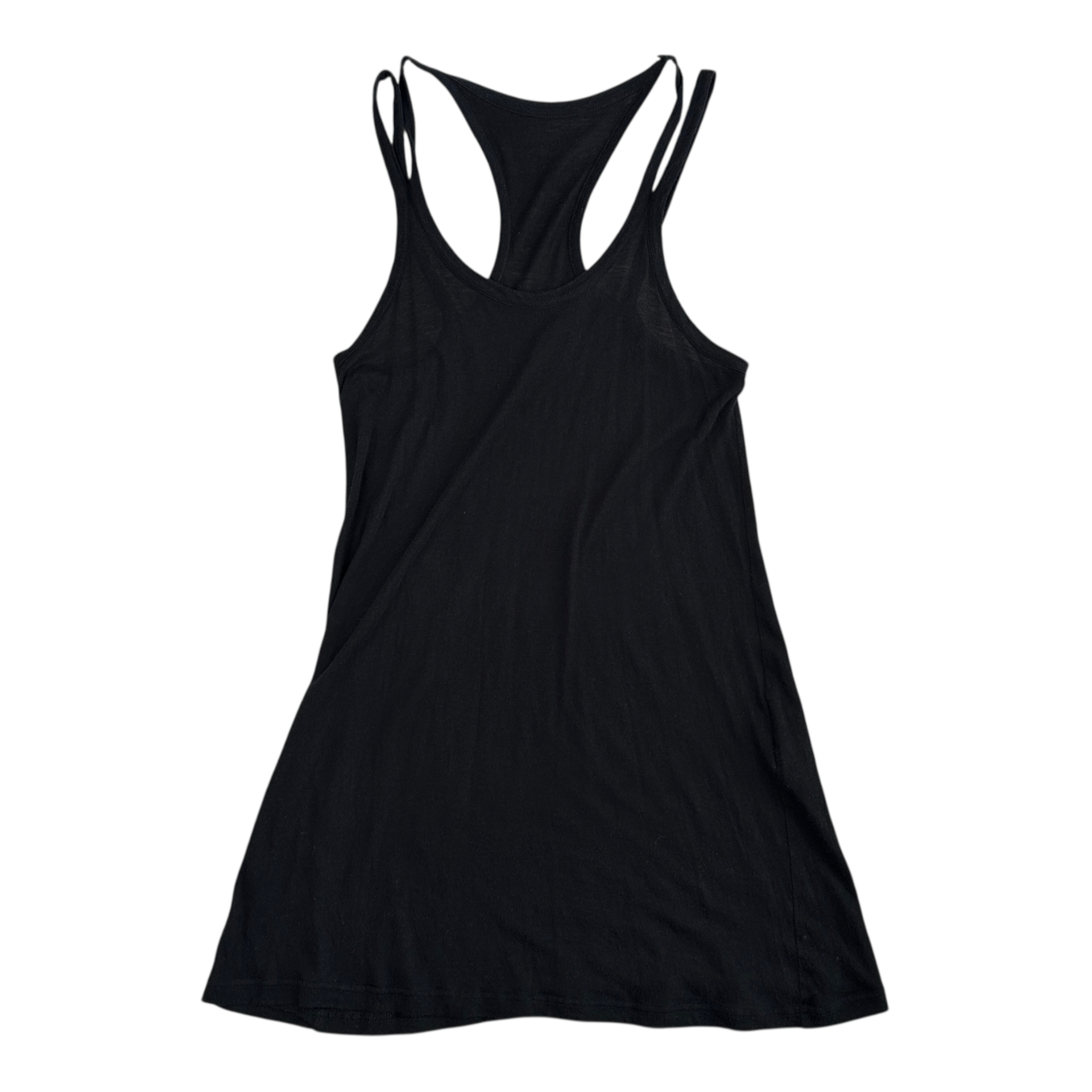 (2) Y'S YOHJI YAMAMOTO DOUBLE STRAP TANK DRESS - BLACK
