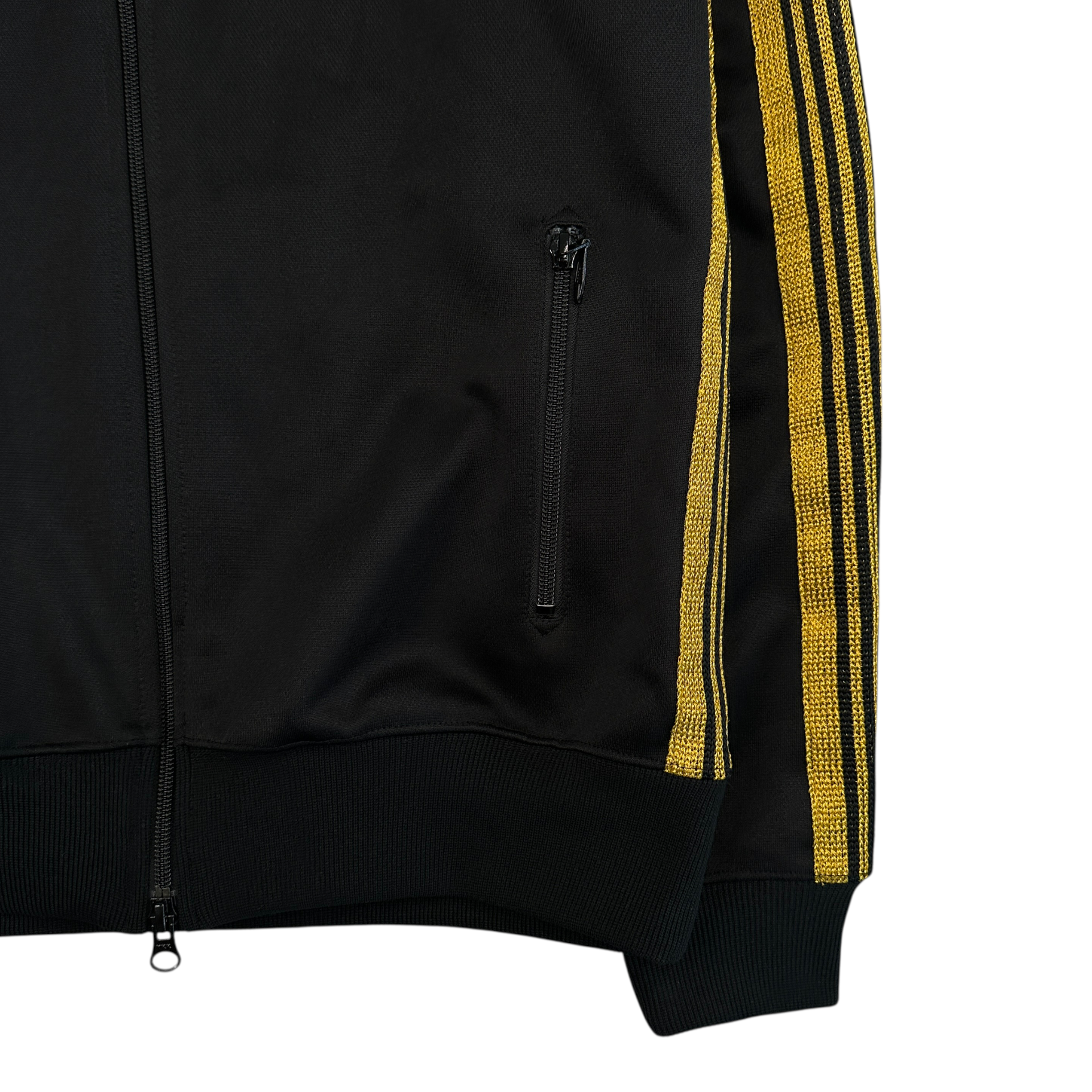 (S) NEEDLES POLY SMOOTH TRACK JACKET - BLACK/YELLOW