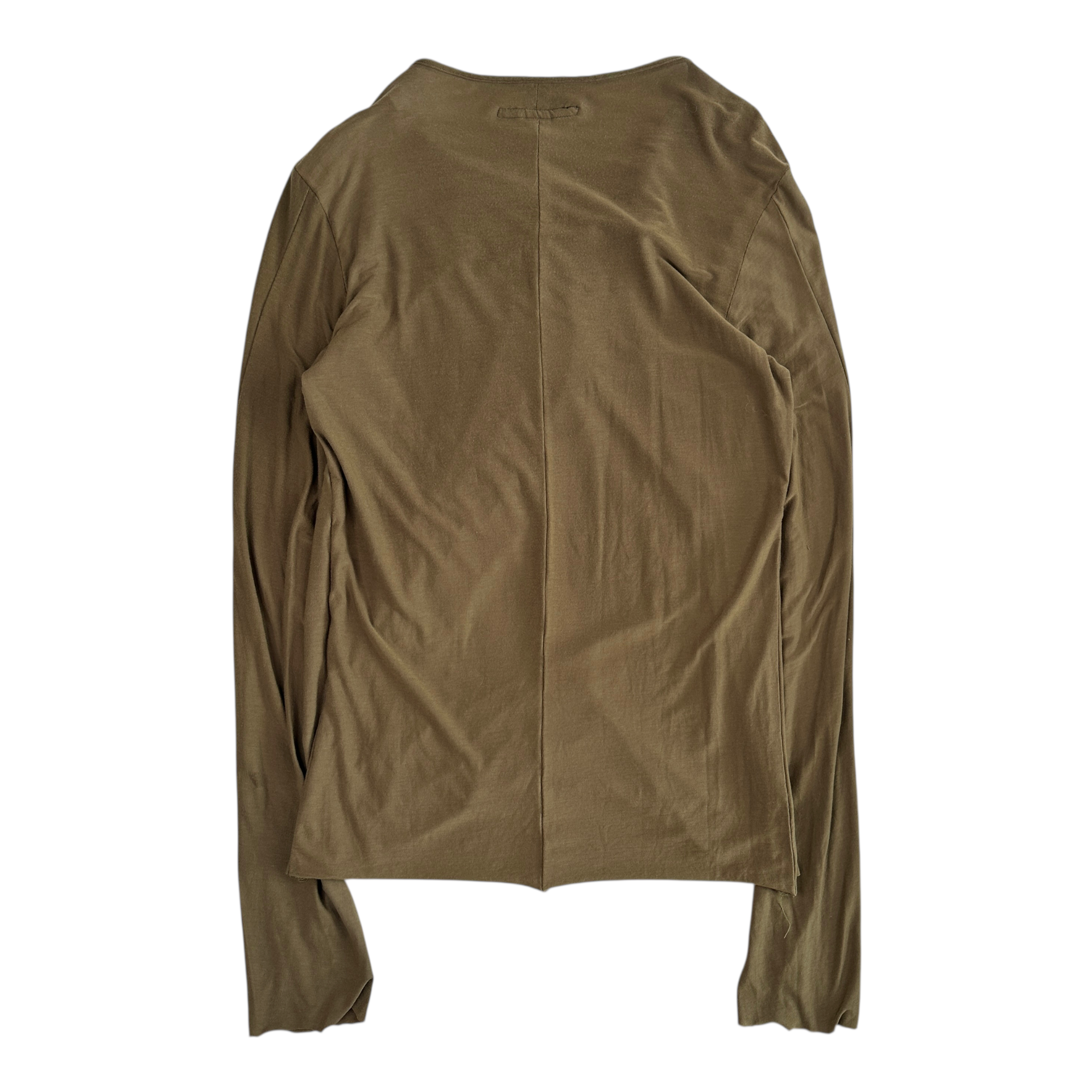 YASUYUKI ISHII BUTTON LONG SLEEVE TOP - GREEN